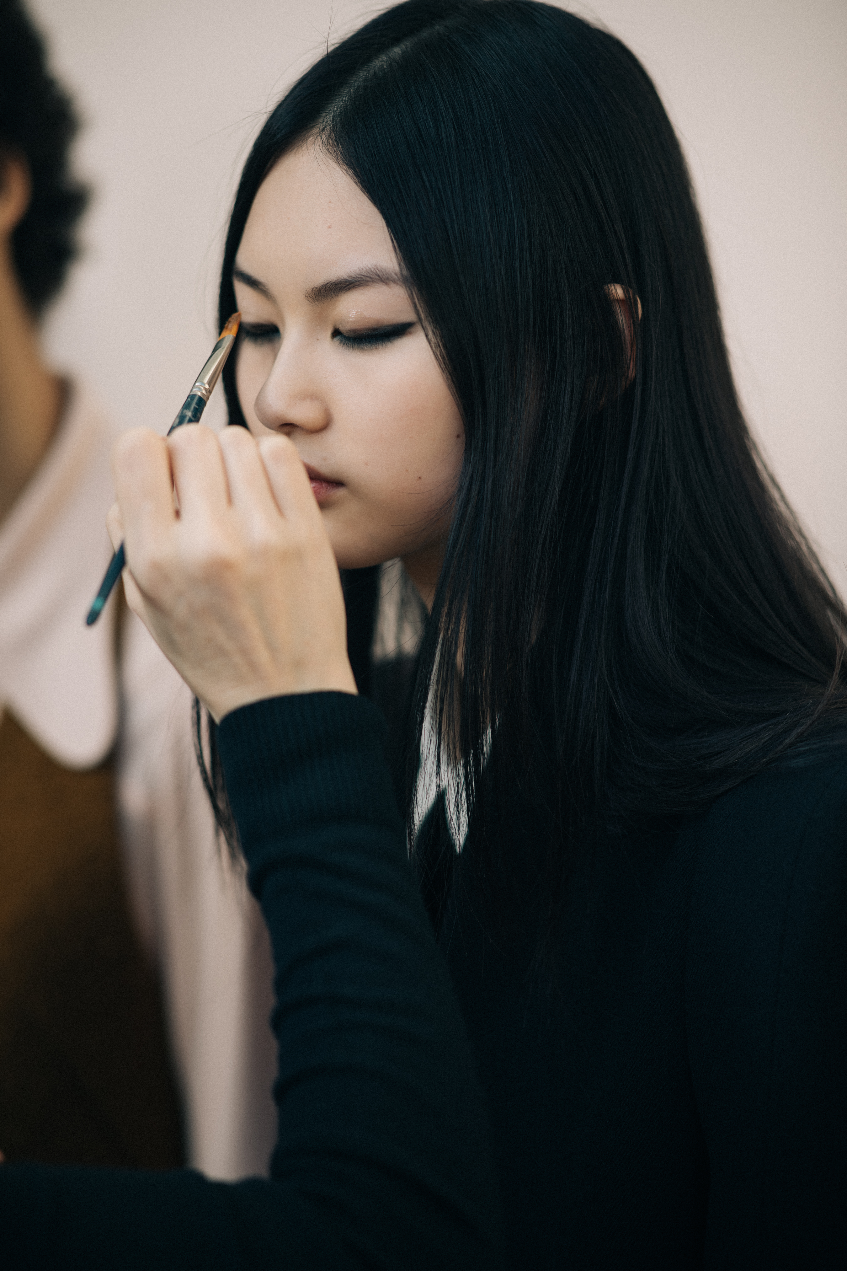 Model Jing Wen wearing black blazer