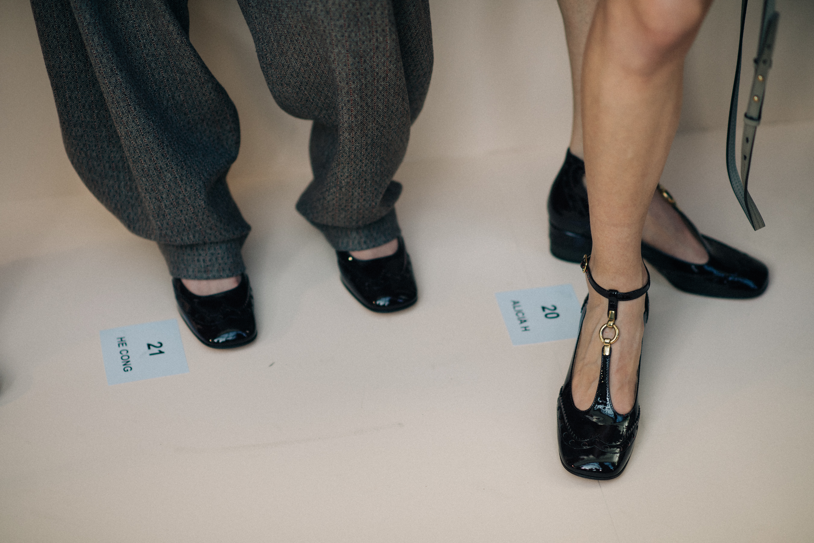 Two models before the show