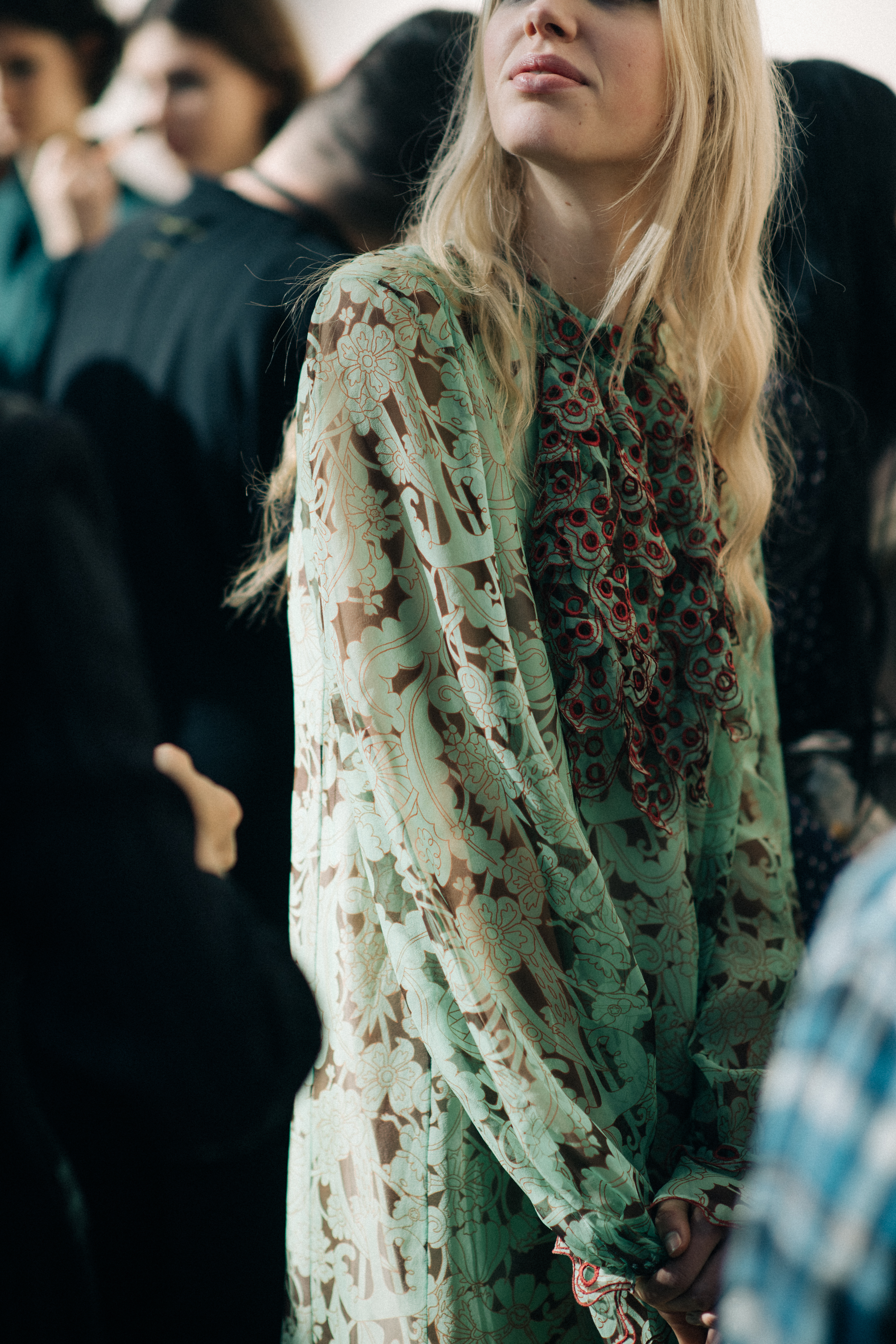 Jessie Bloemendaal wearing green dress