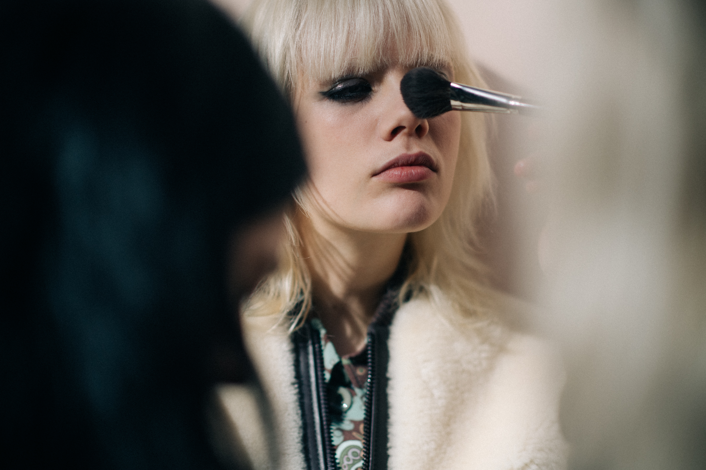 Model Marjan Jonkman before the show