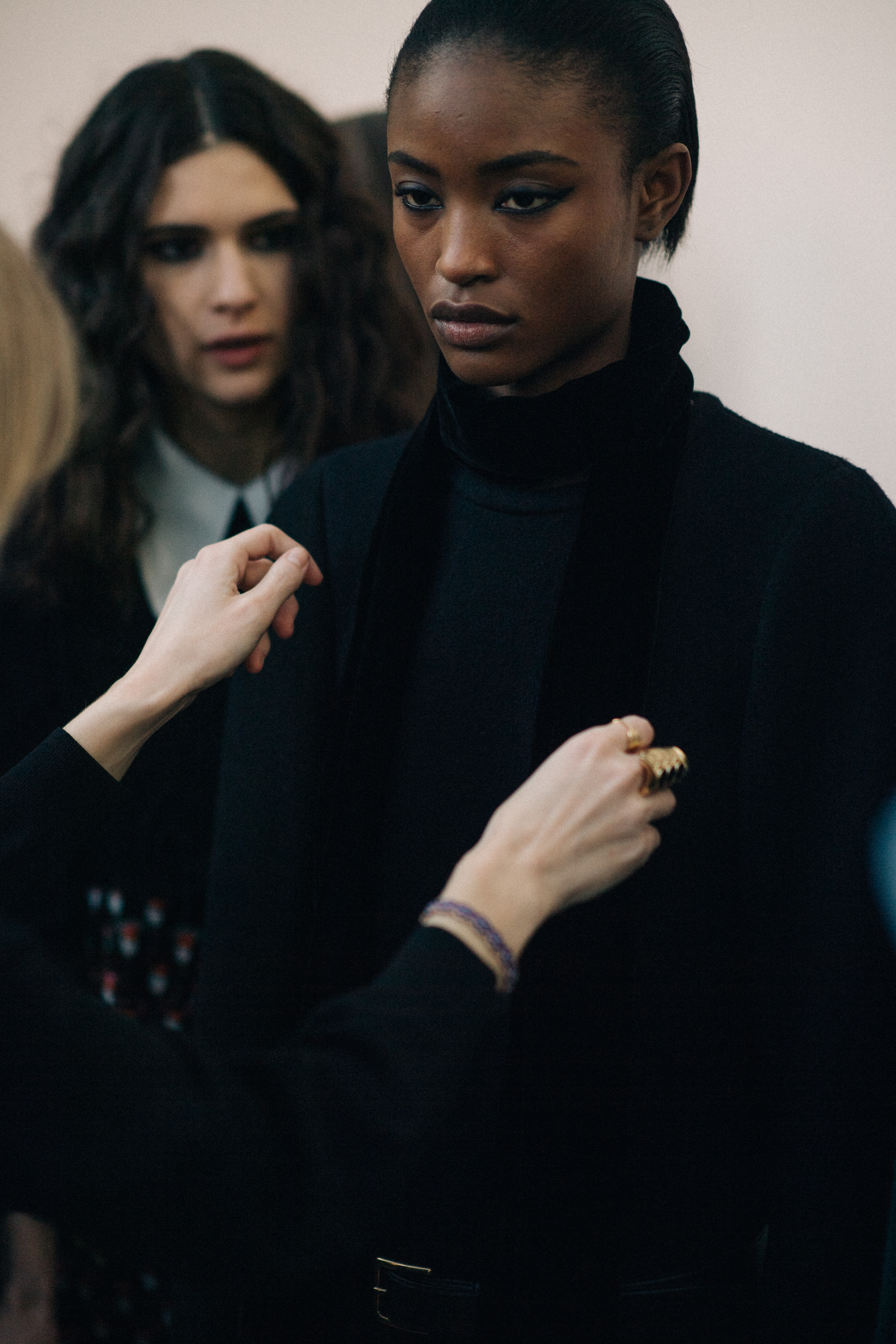Model Alicia Burke wearing black