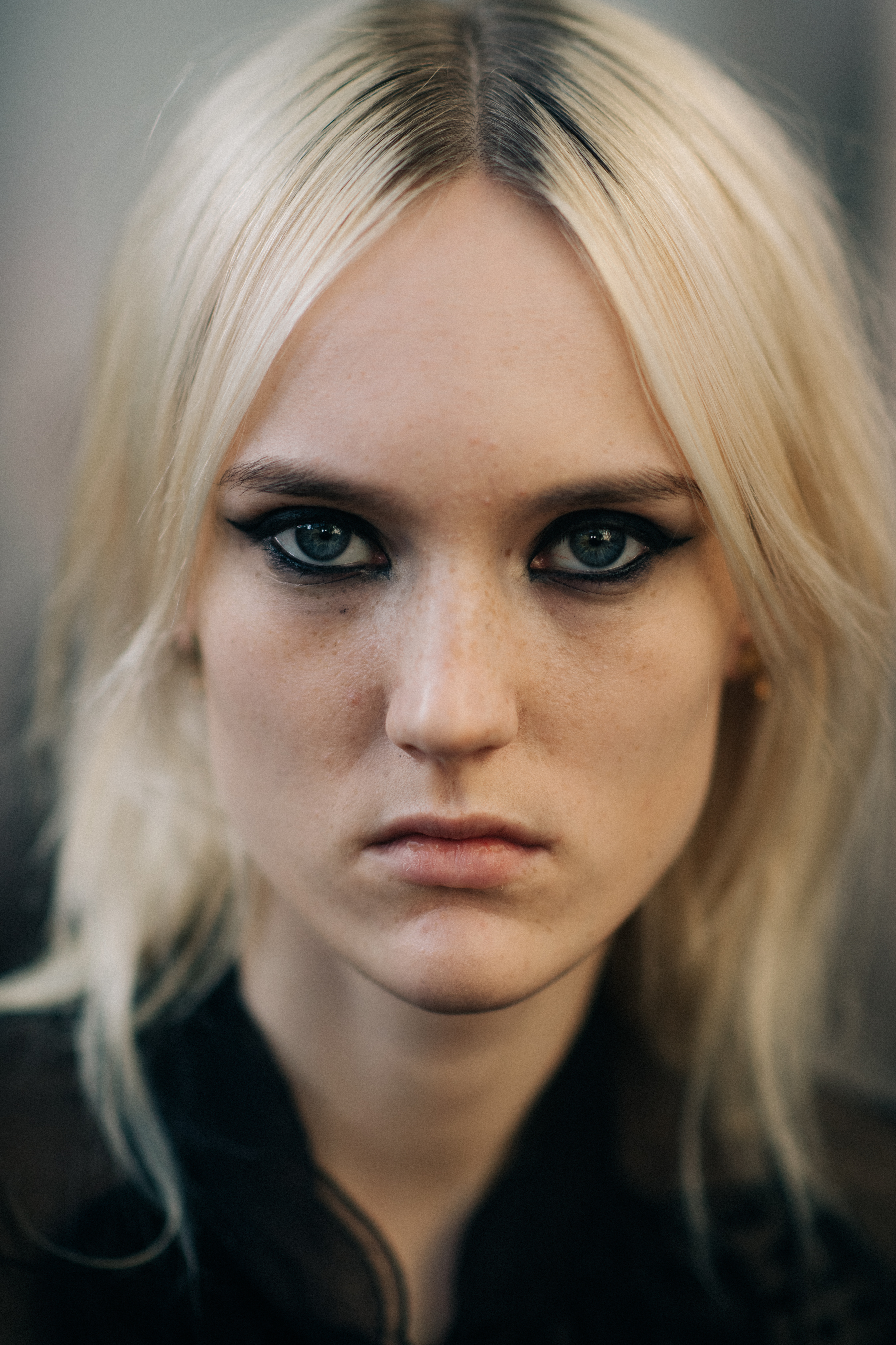 Model Harleth Kuusik with smokey eyes