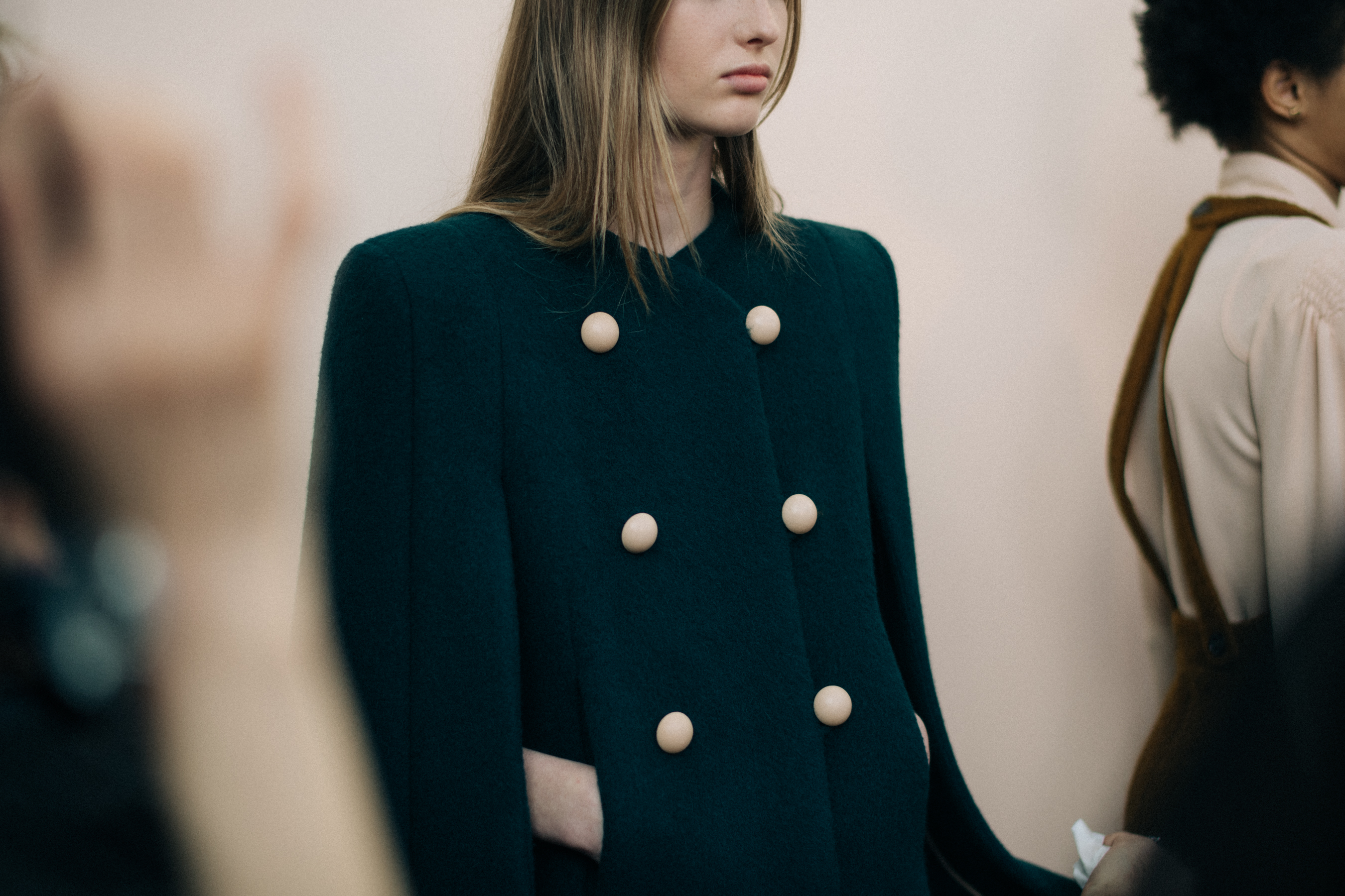 Model Kateryna Zub wearing coat