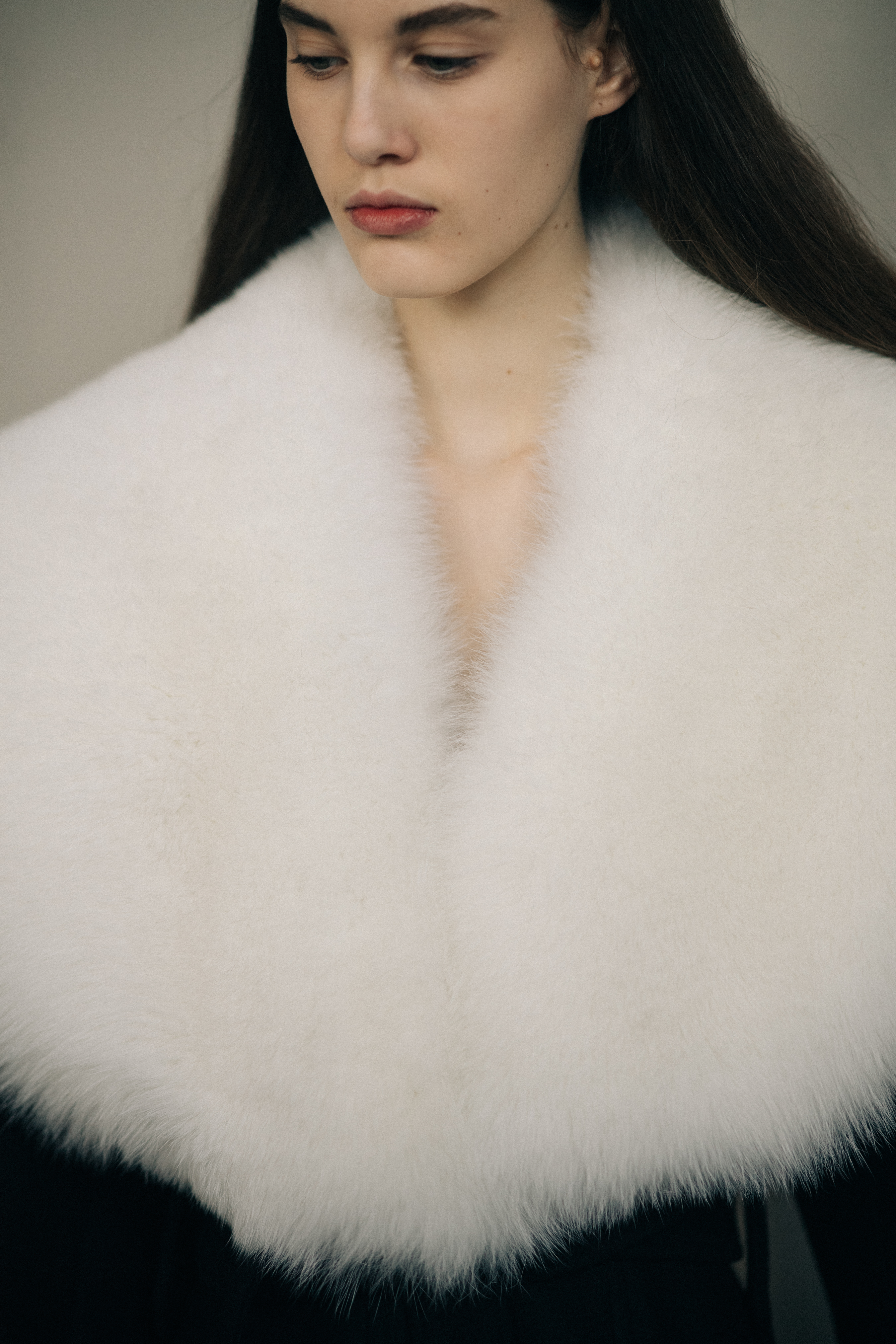 Model Csepi Szilagyi wearing fur coat