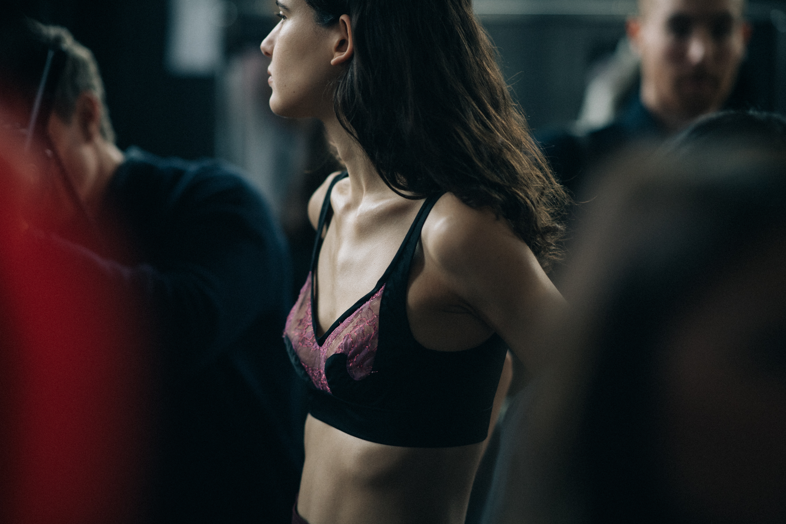 Model Iana Godnia wearing top