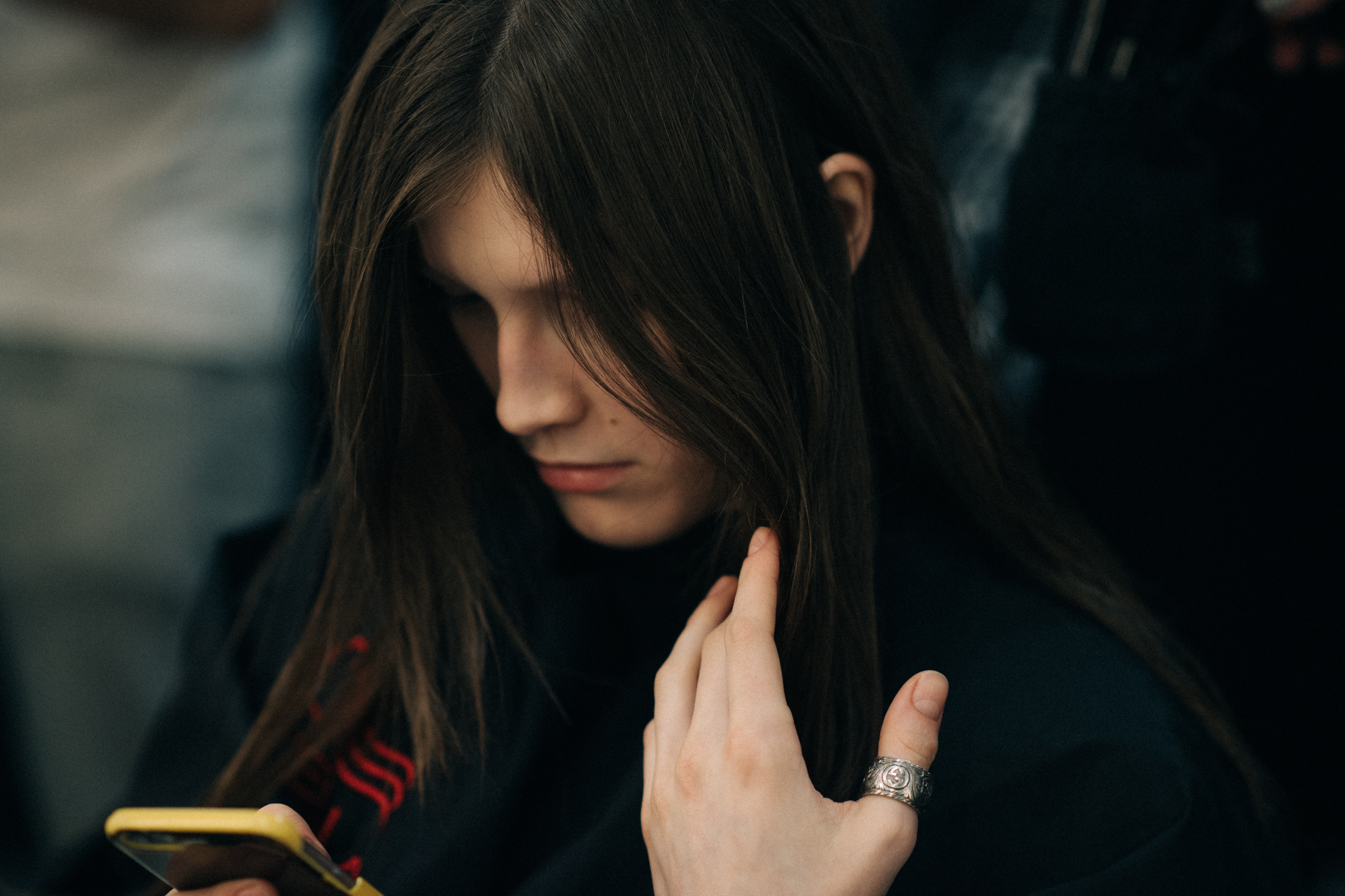 Model with brown hair