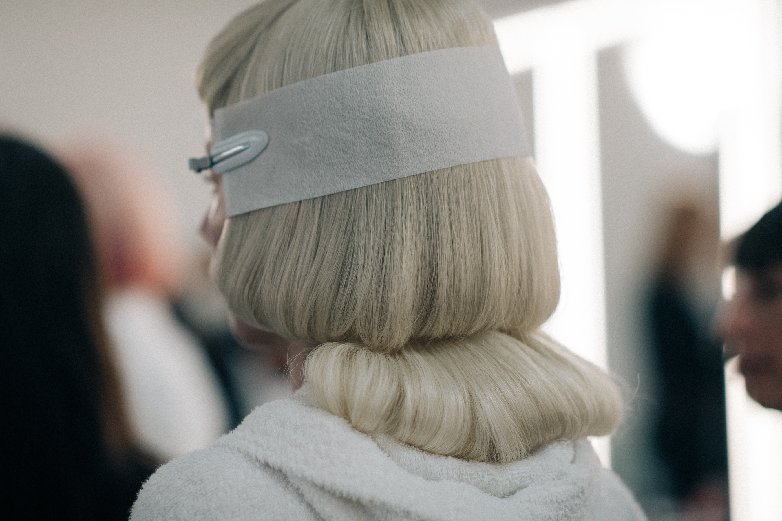 Naomi van der Vlugt with white hair