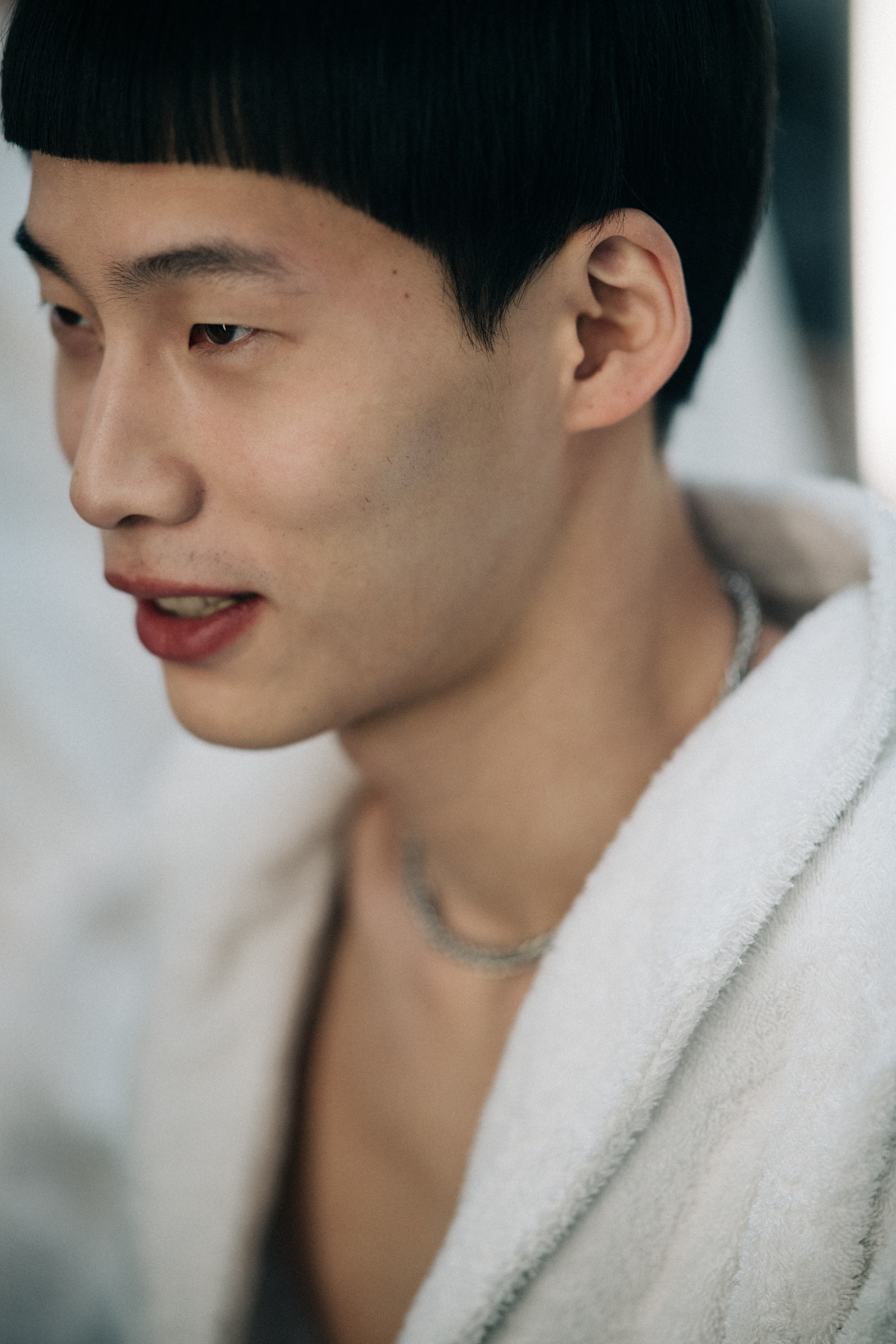 Male model with short hair