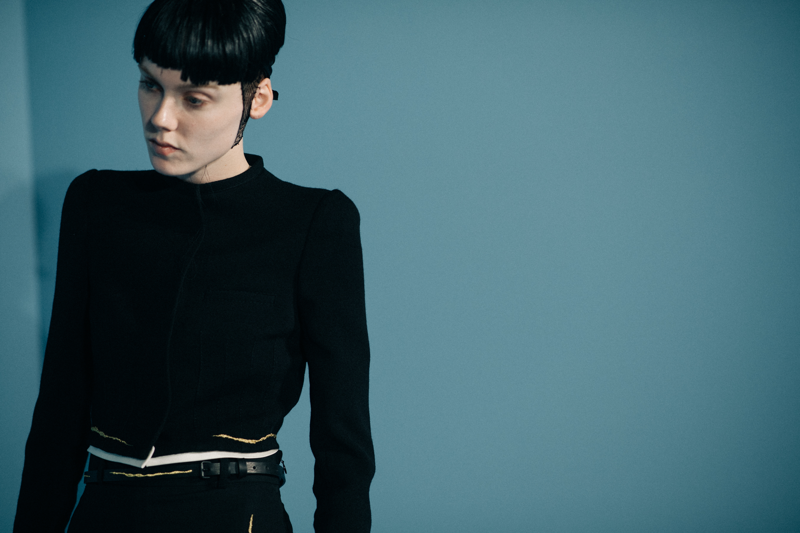 Model Kiki Willems wearing black
