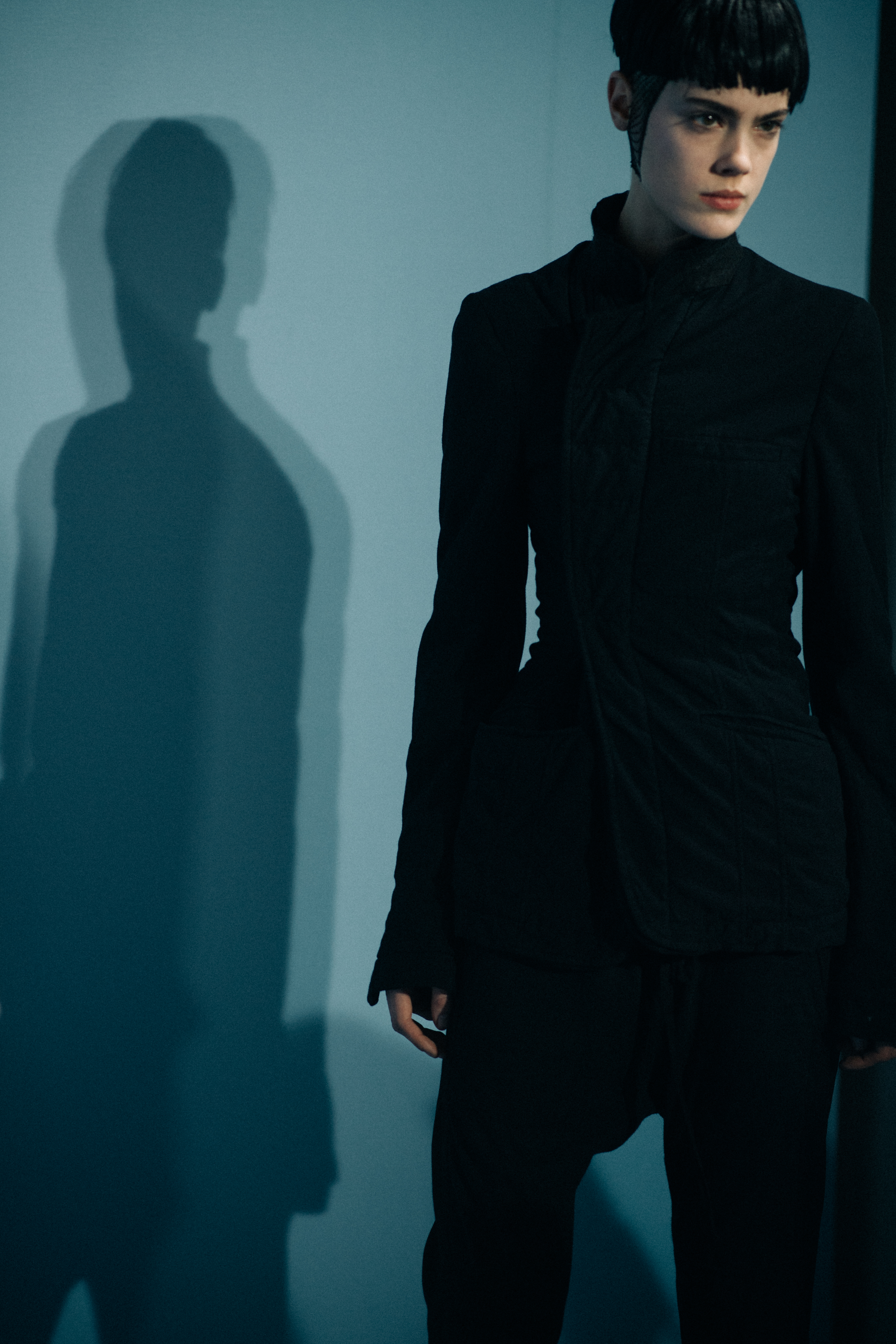 Model Taja Feistner wearing all black