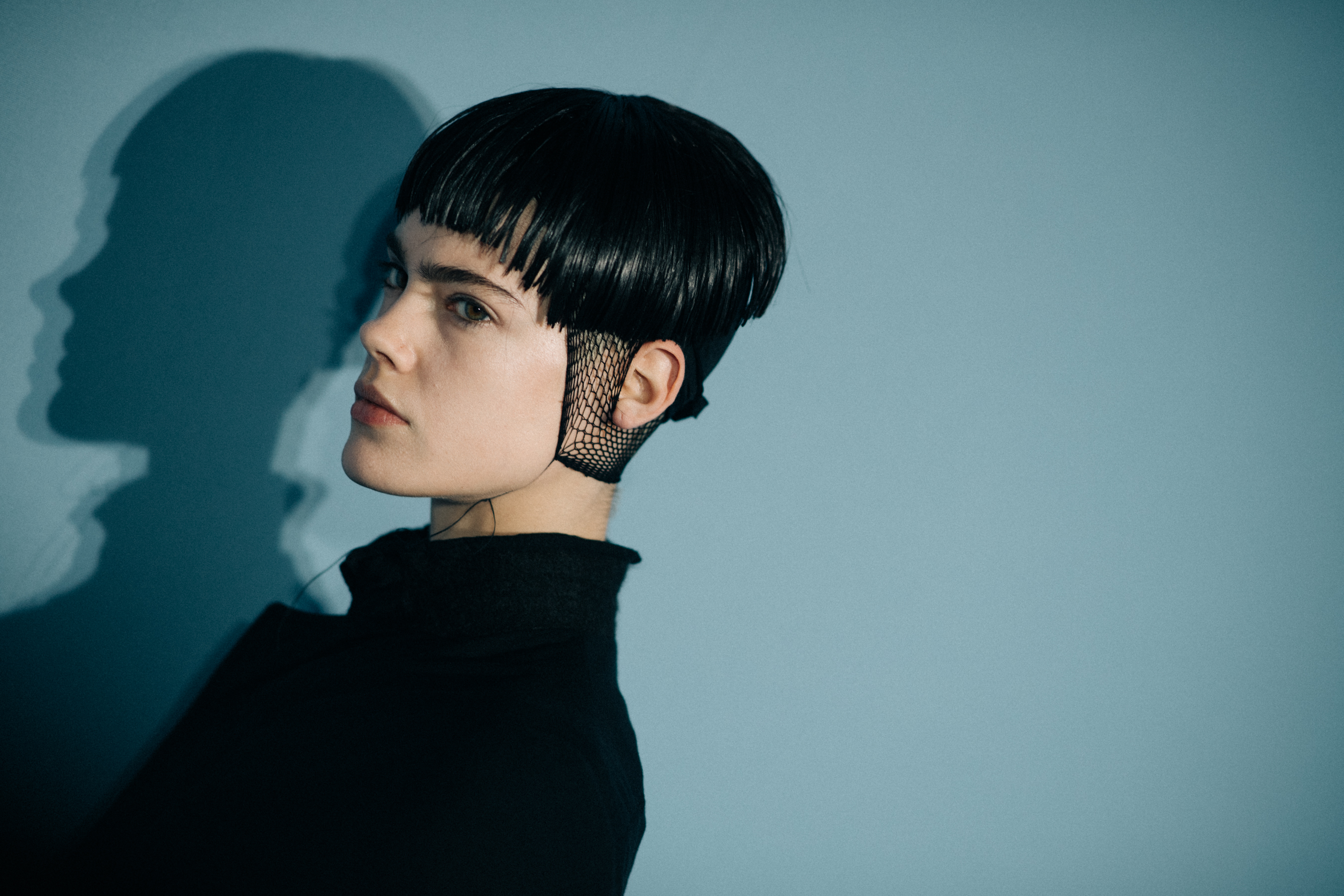 Model Taja Feistner wearing black