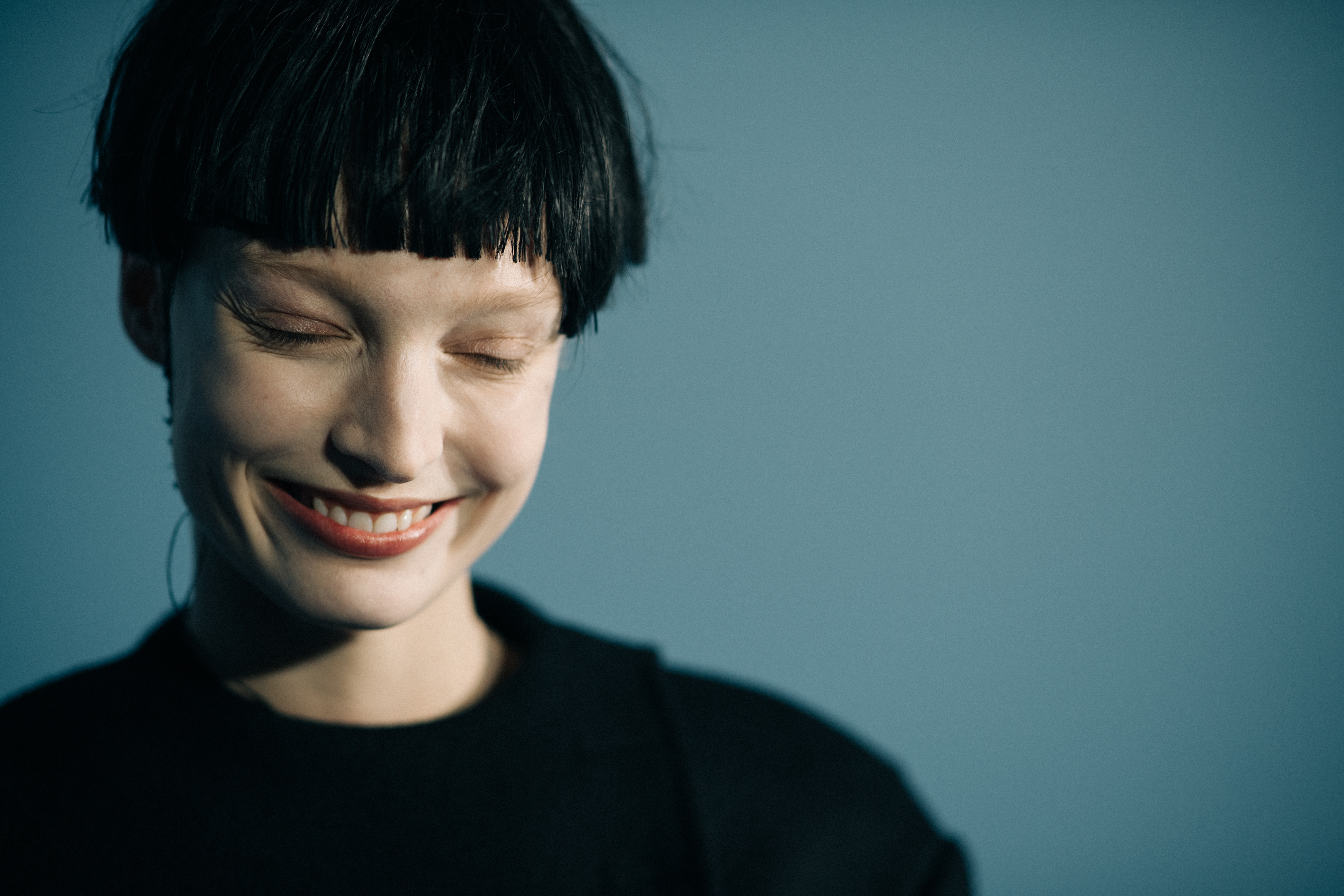 Model Melissa Tammerijn wearing black