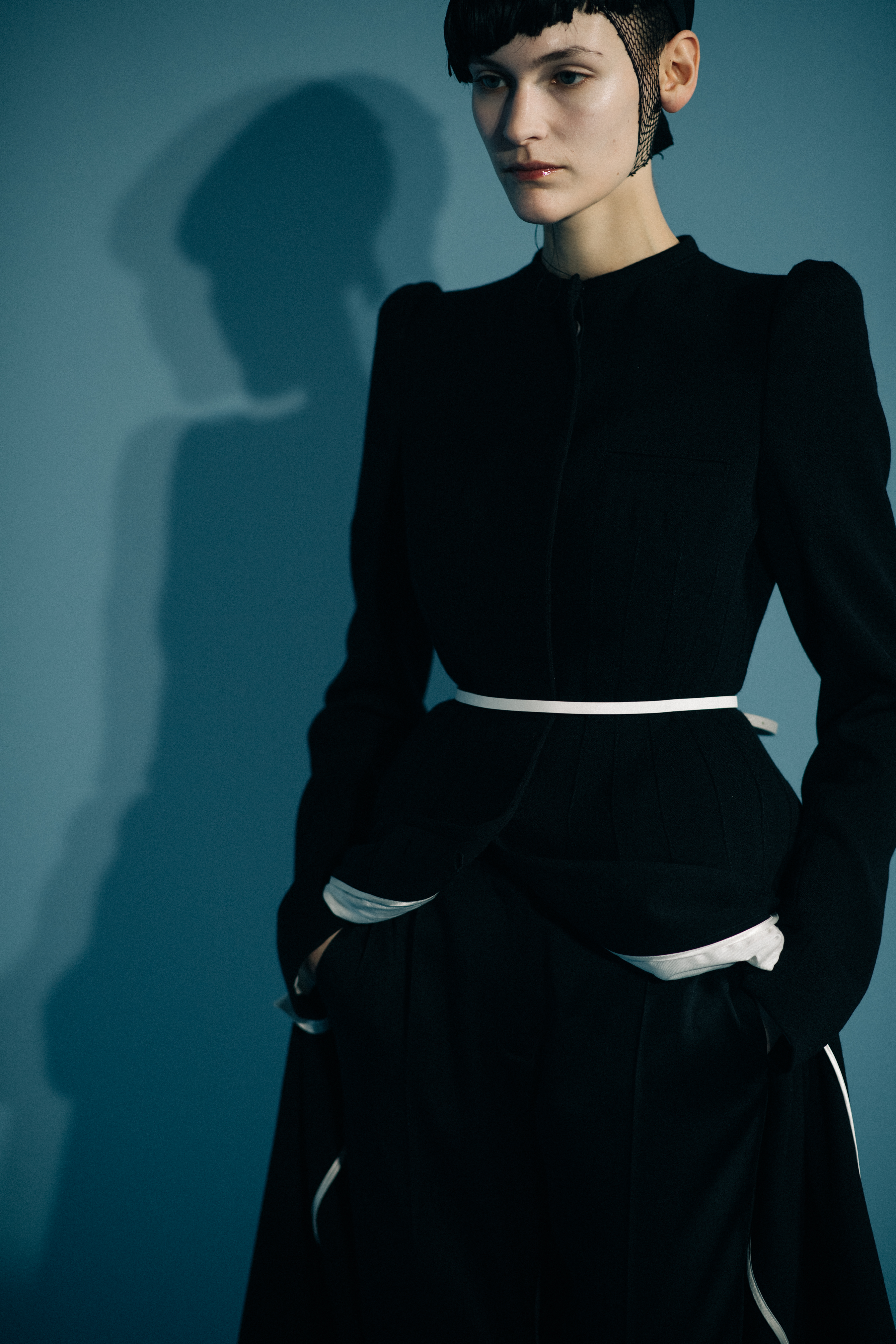 Model Fia Ljungstrom wearing black
