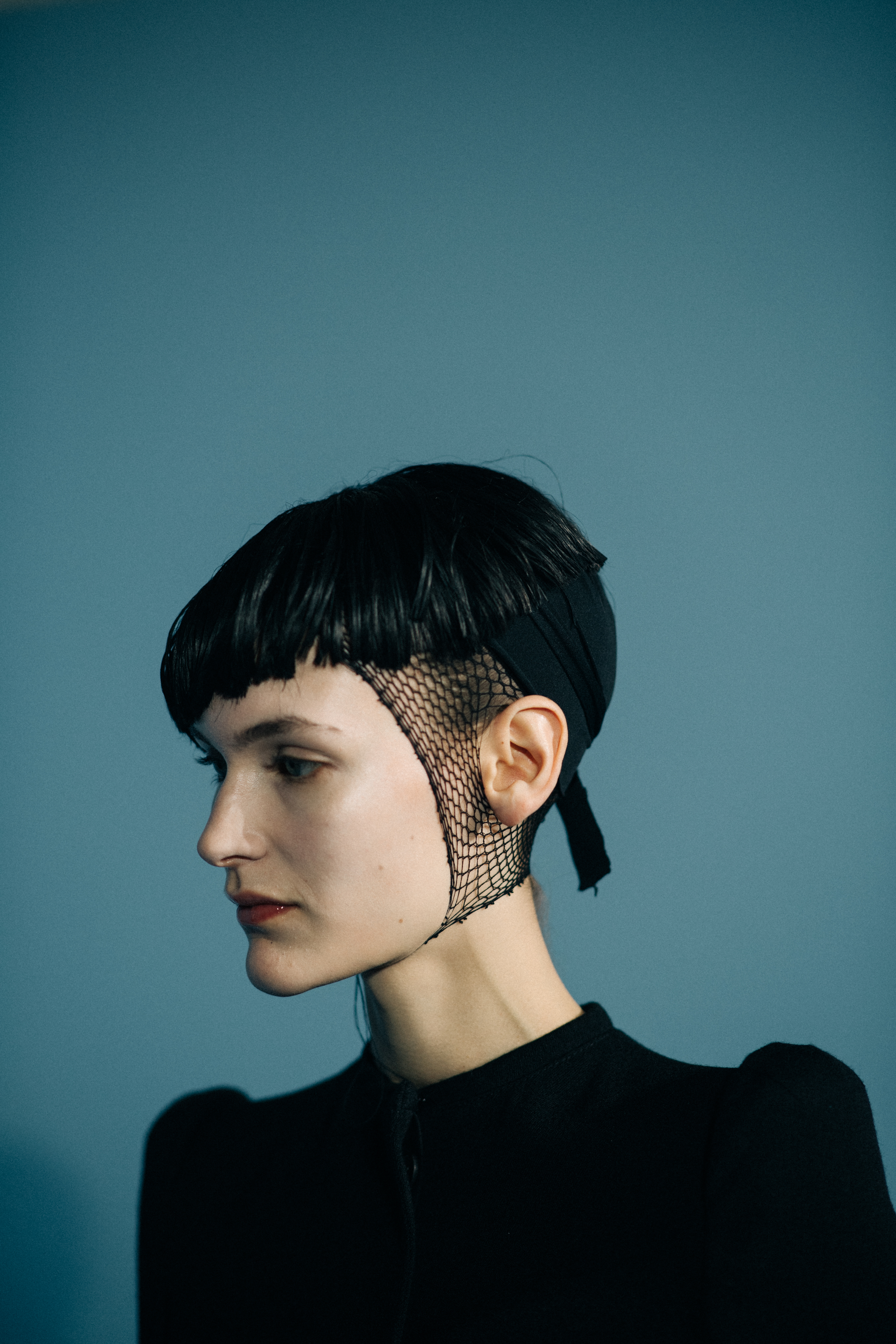 Model Fia Ljungstrom wearing black