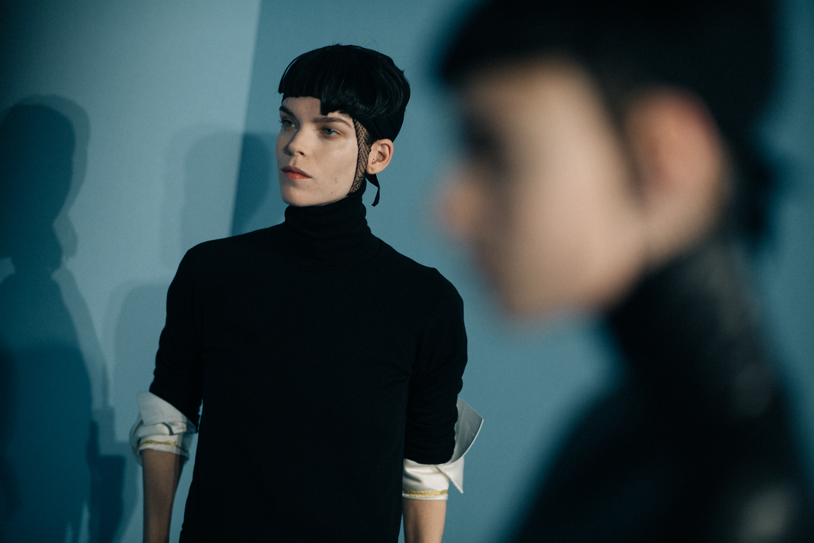 Meghan Collison wearing black