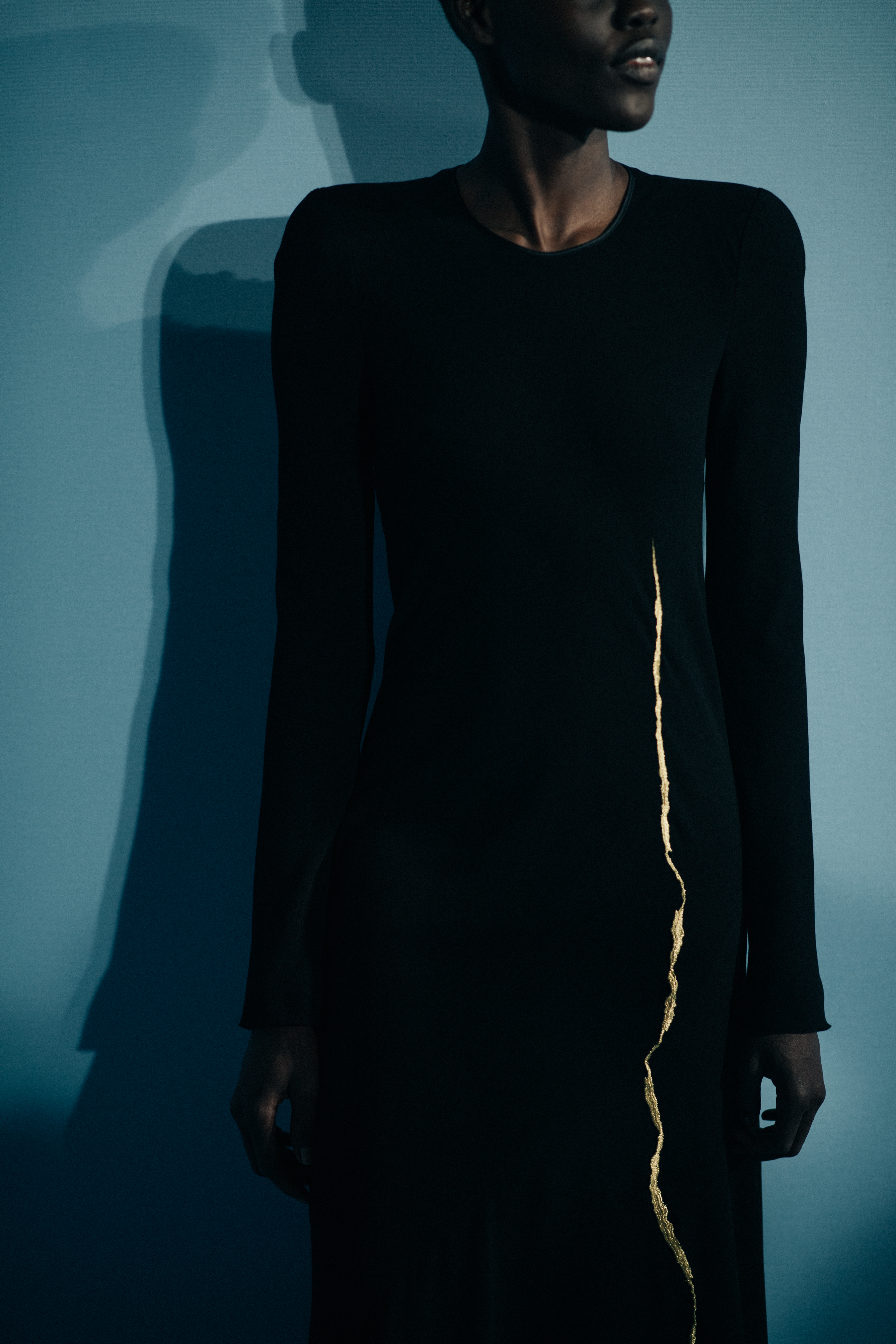 Grace Bol wearing black dress