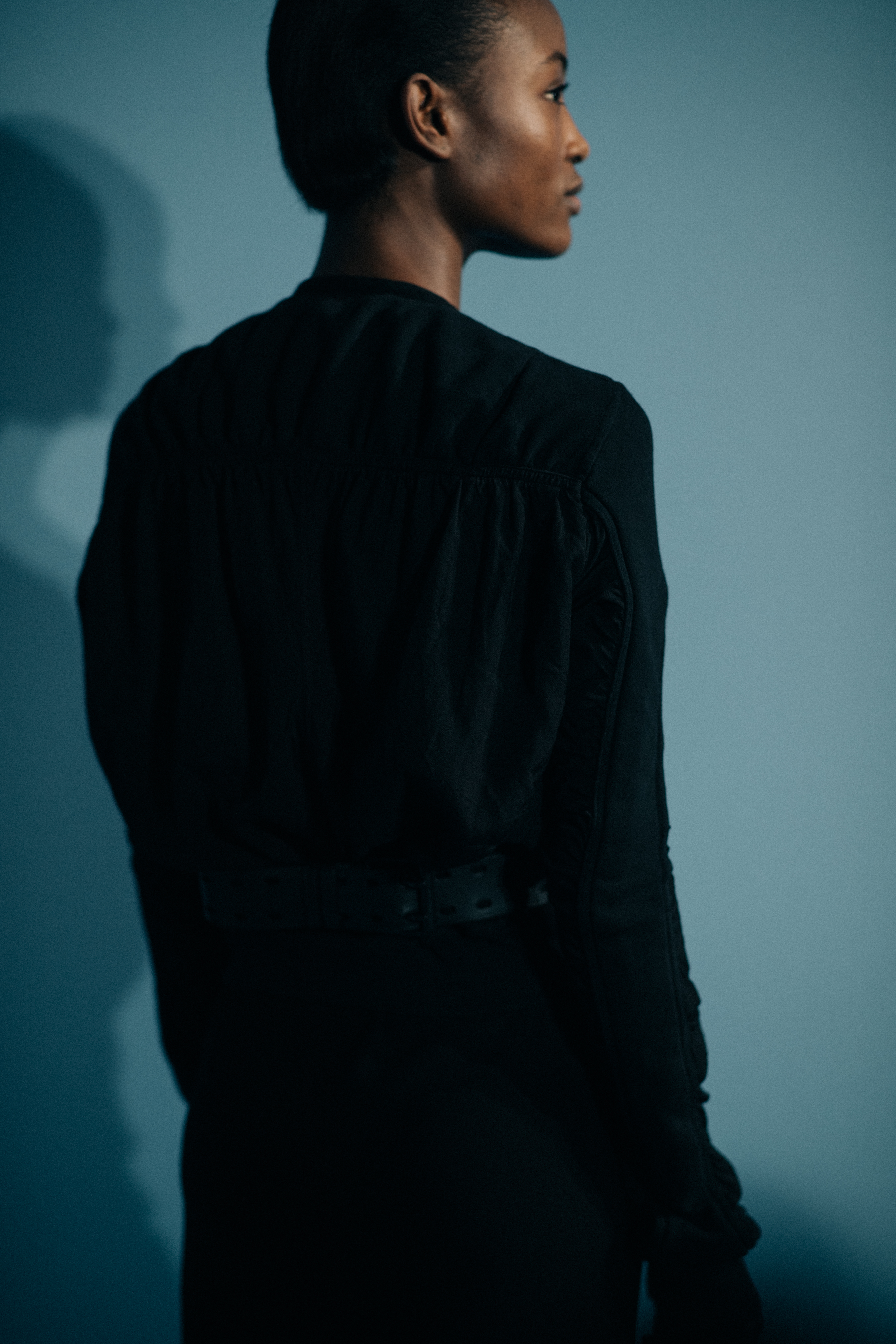 Model Alicia Burke wearing black