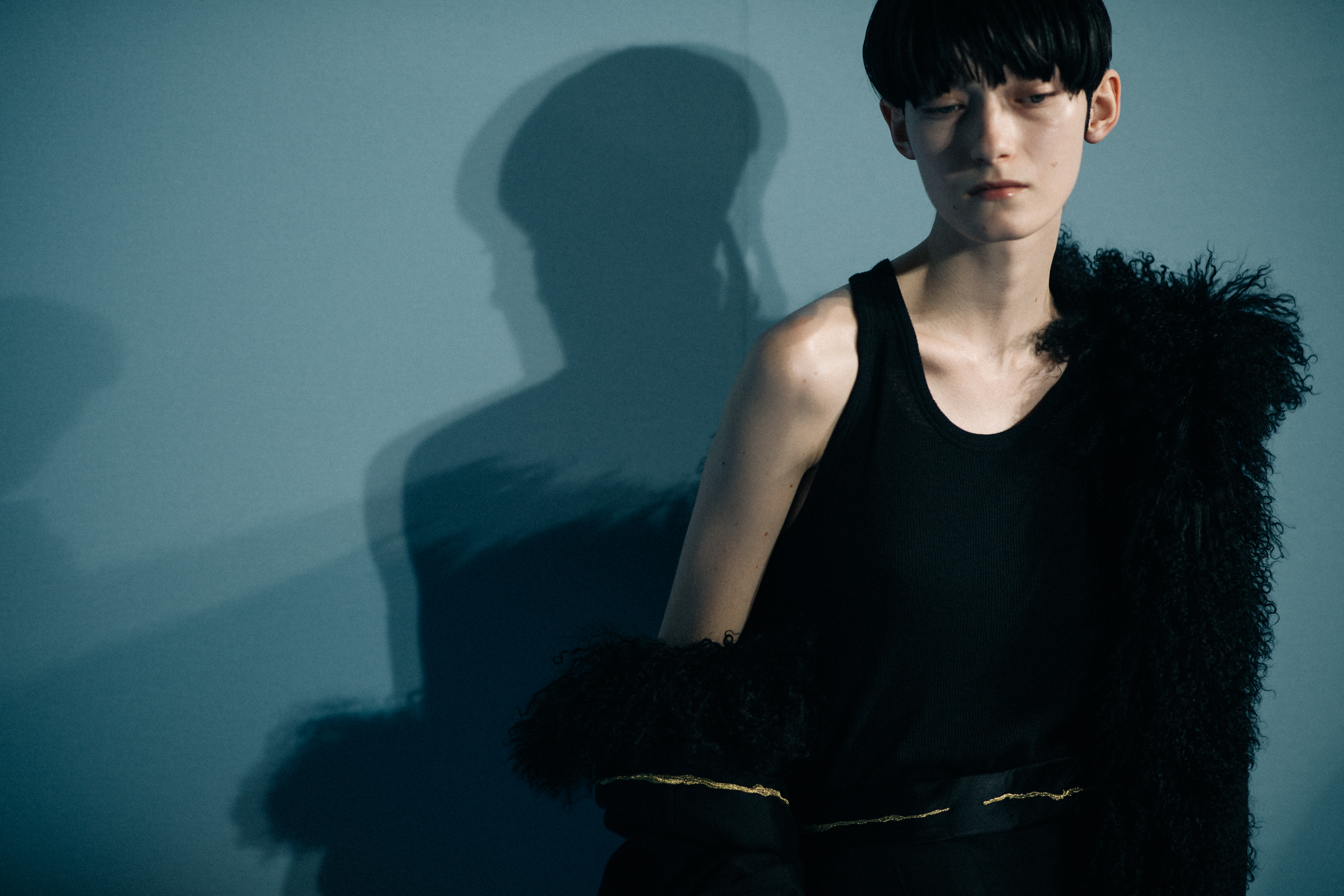 Model Kasia Jujeczka wearing black