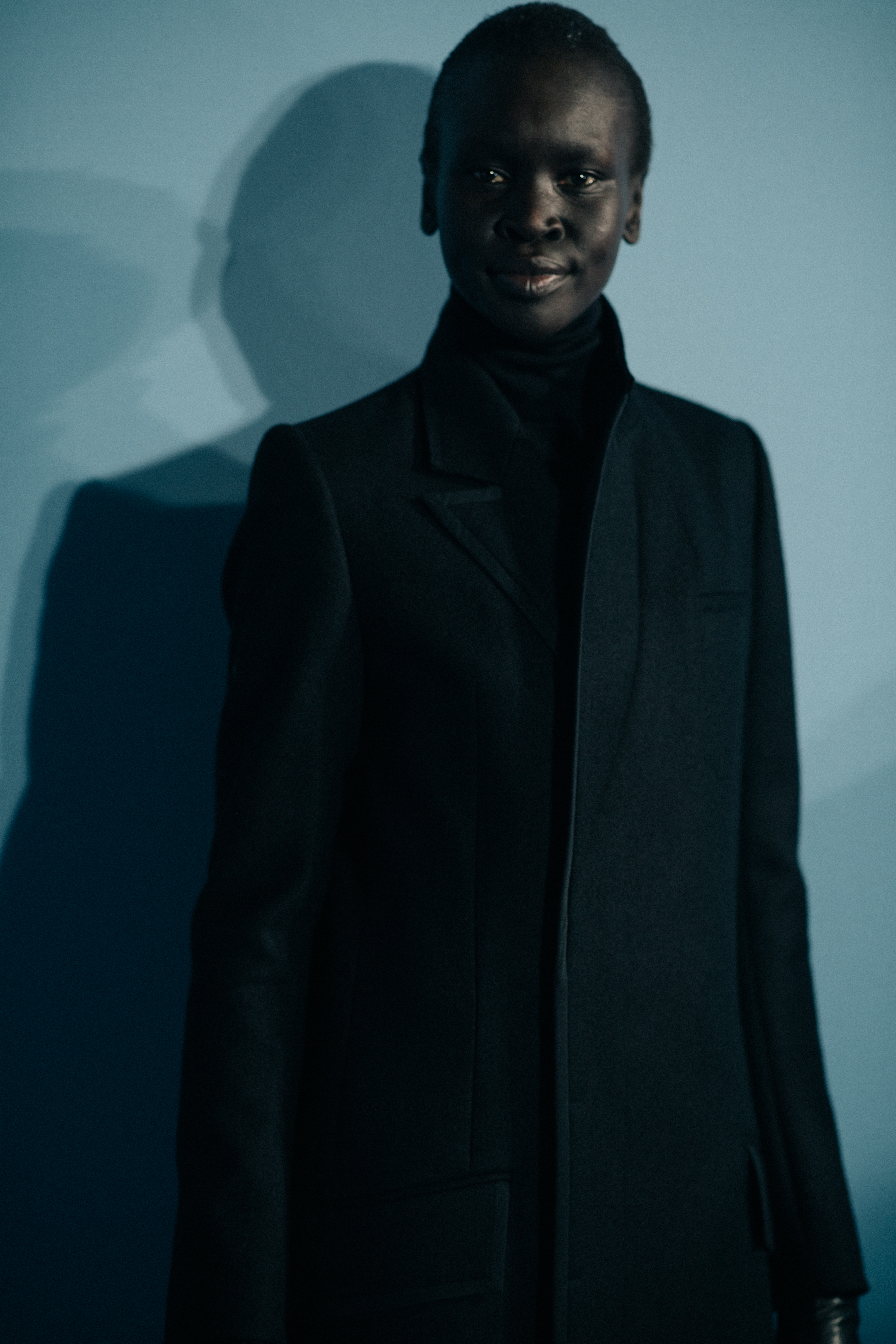 Model Alek Wek wearing black