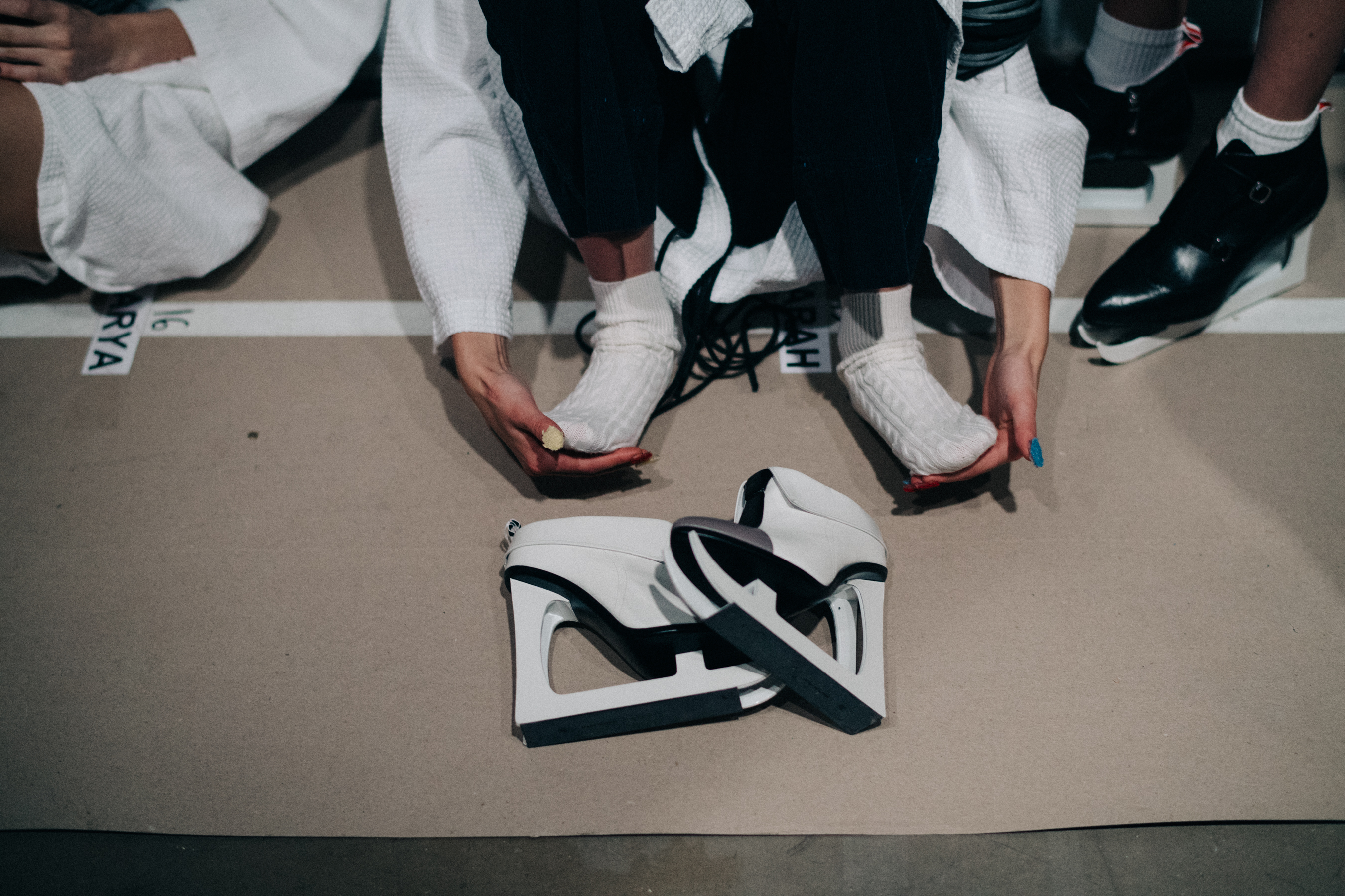 Models wearing skates shoes