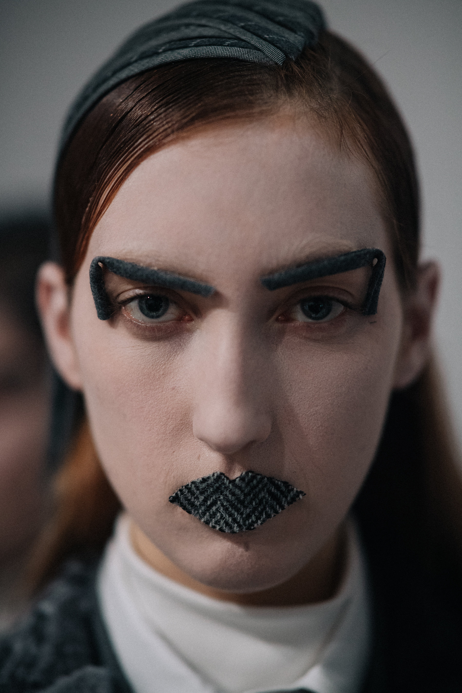Portrait of ginger head model