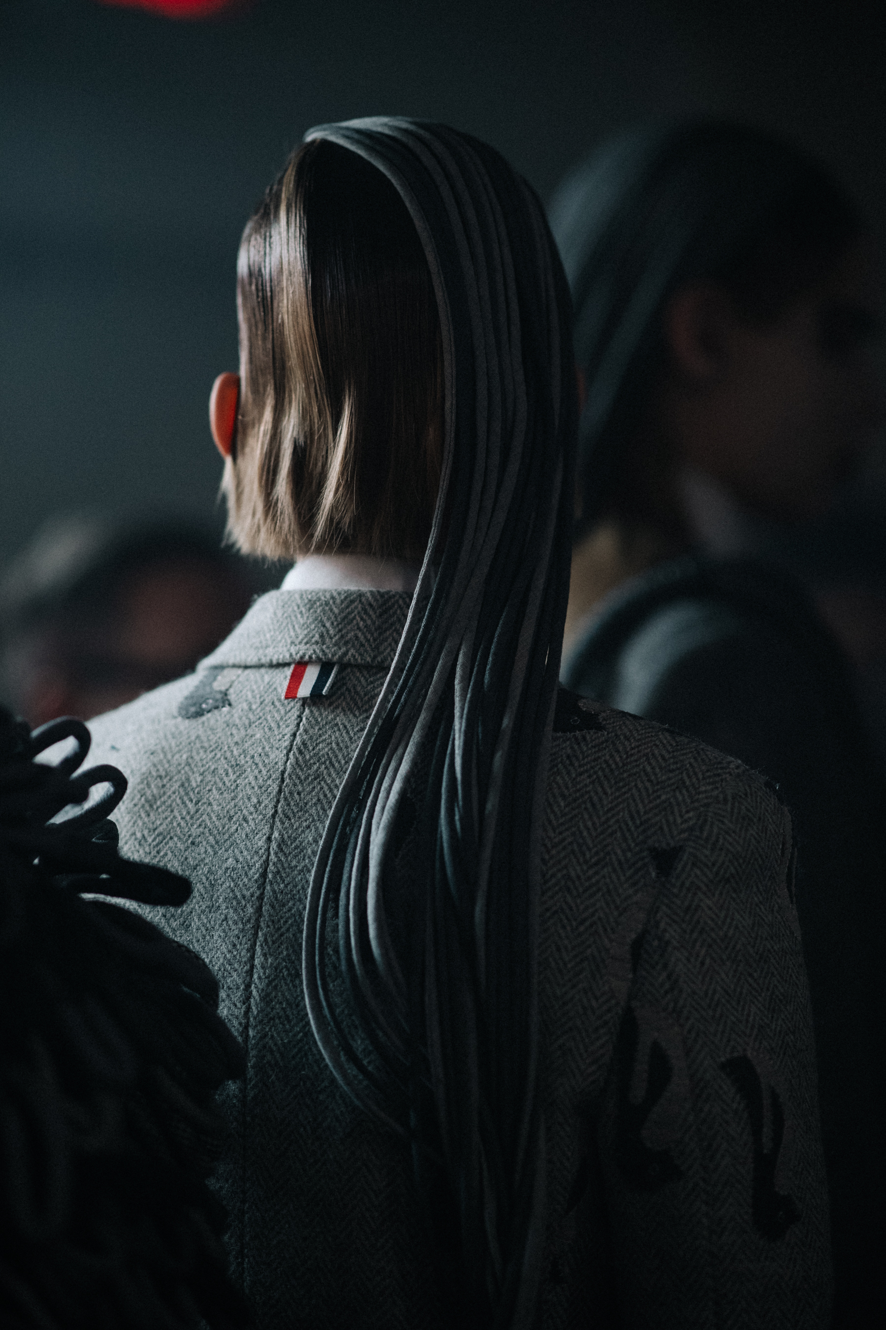 Luca Adamik wearing head accessory