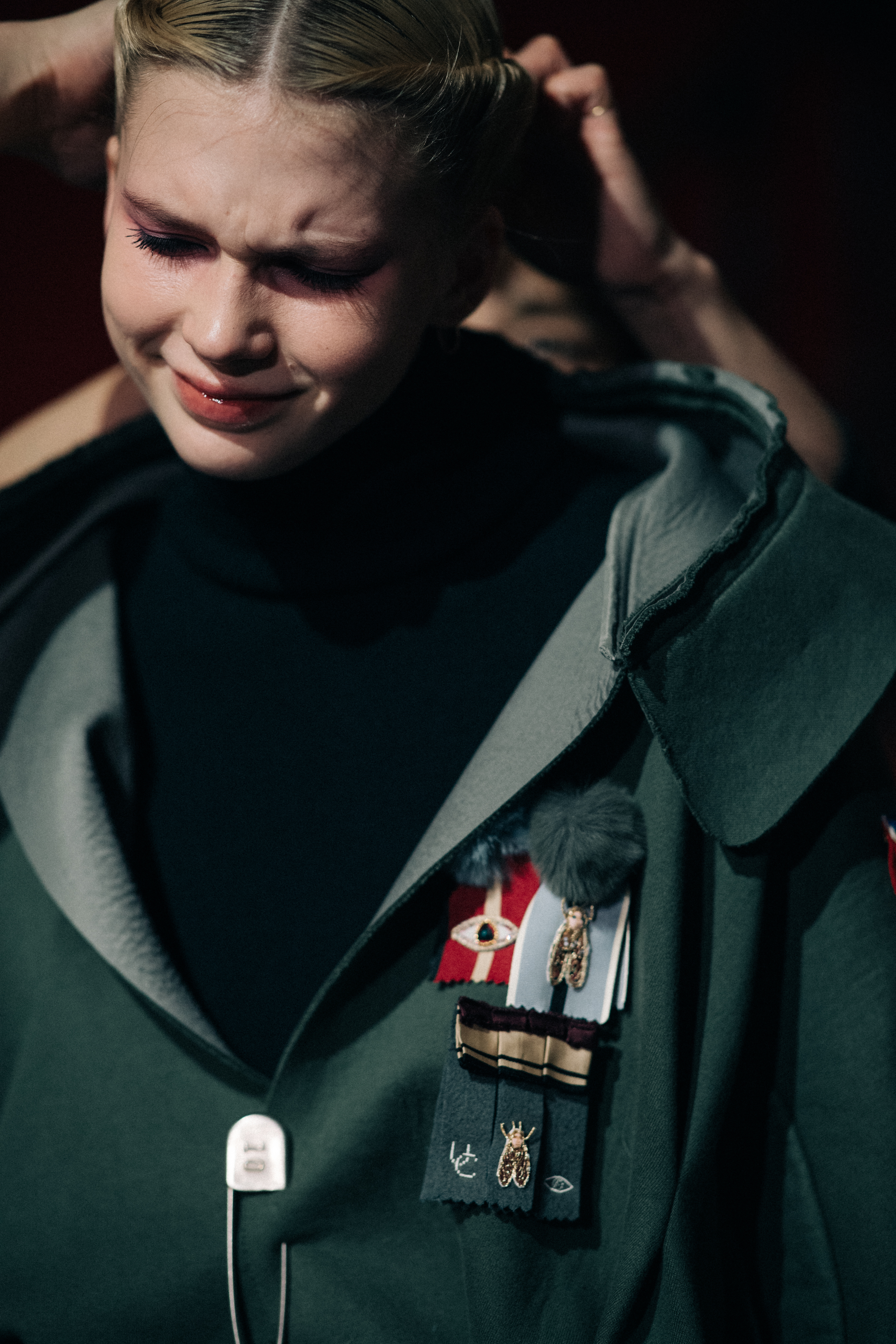 Model Jana Julius wearing green
