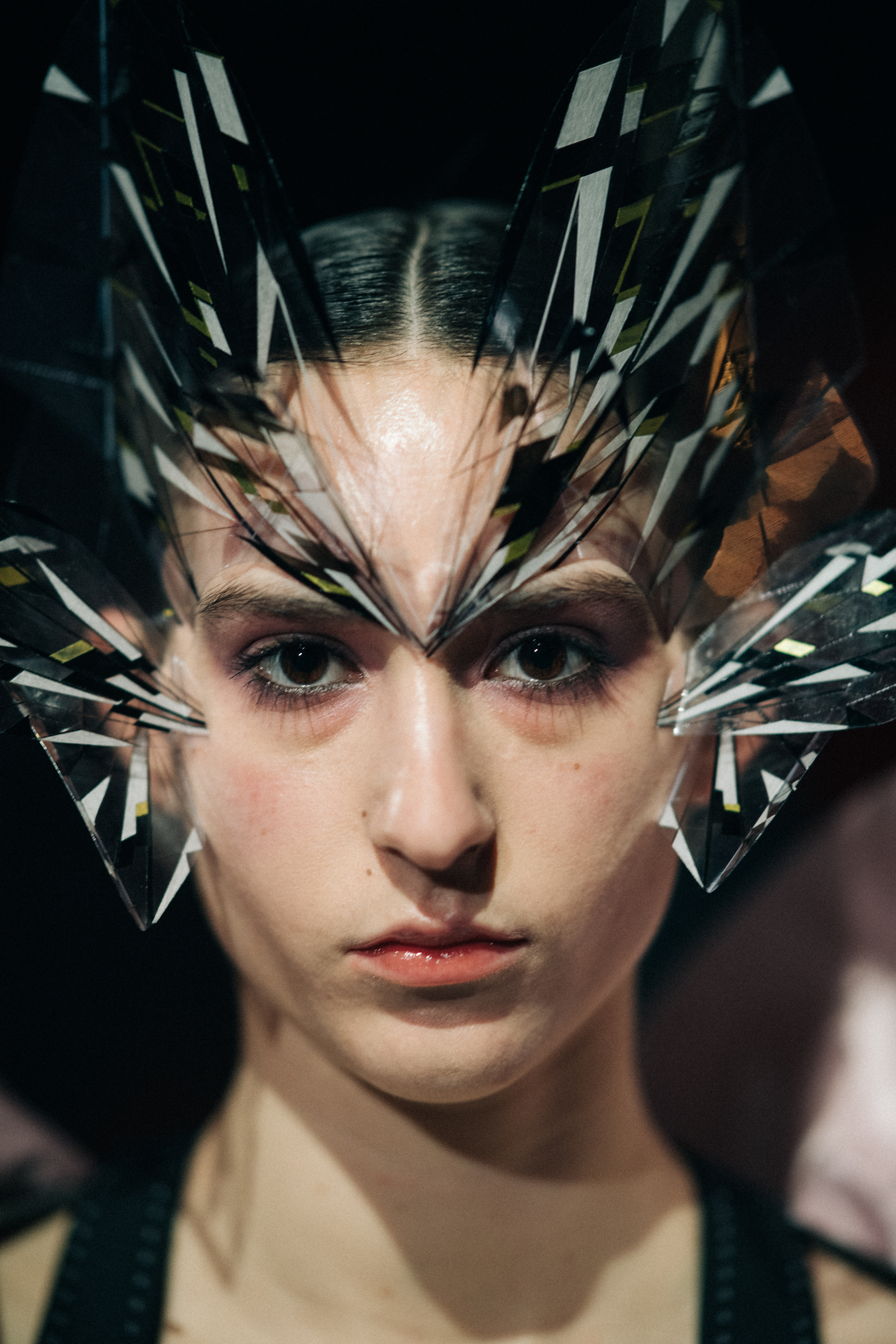 Portrait of a model with plastic make up
