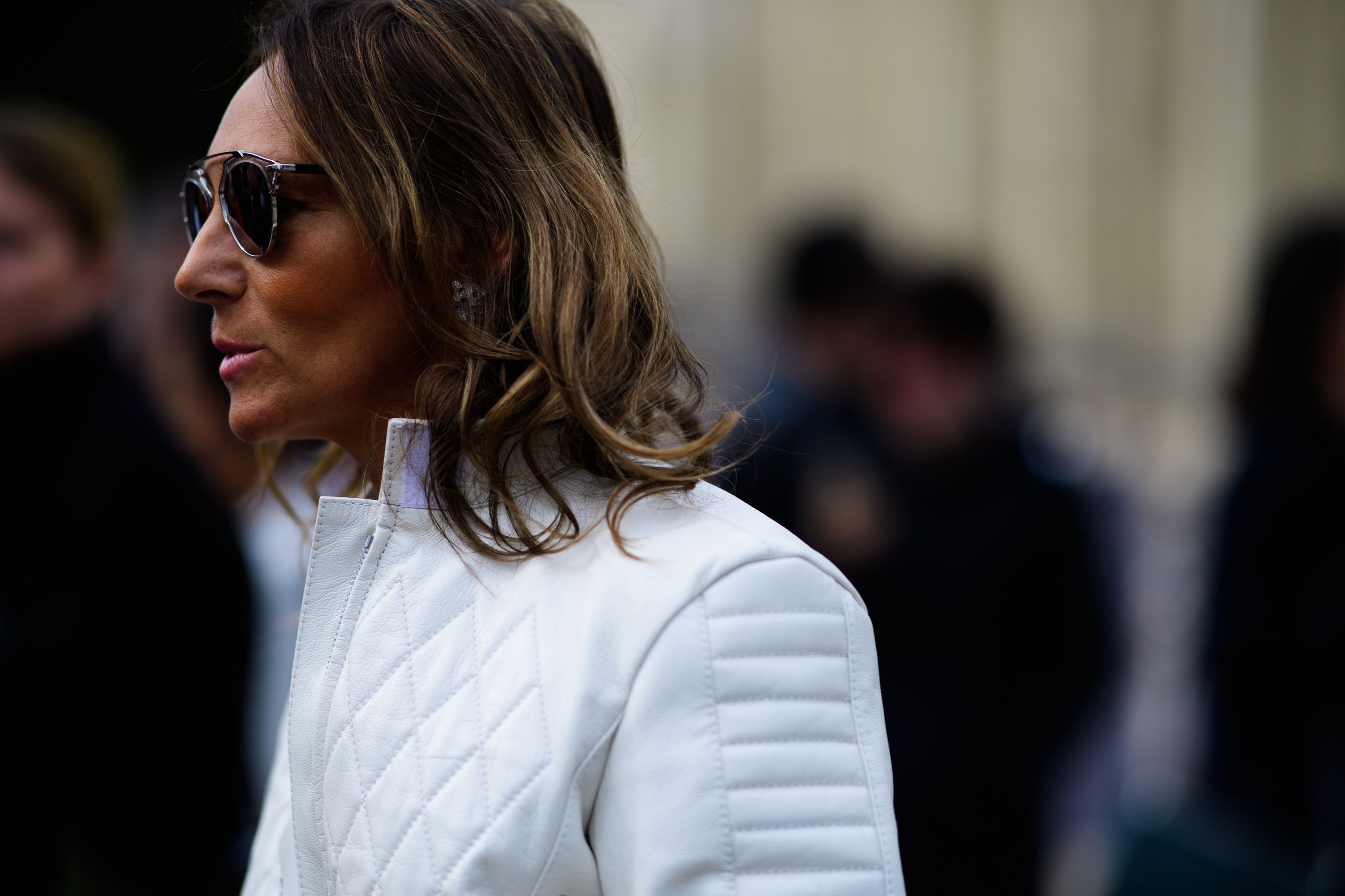 Woman wearing Dior sunglasses