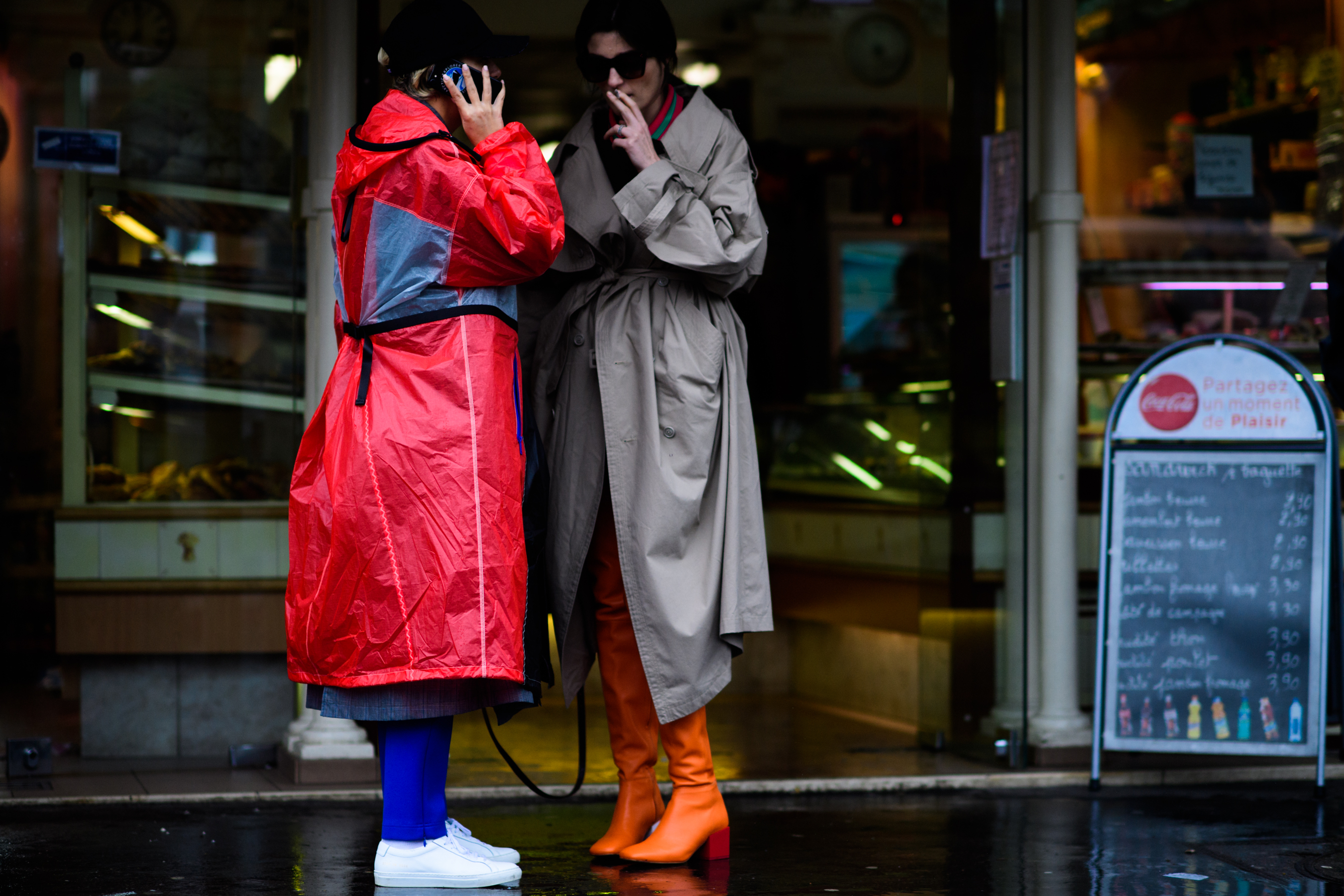 Two women before the show