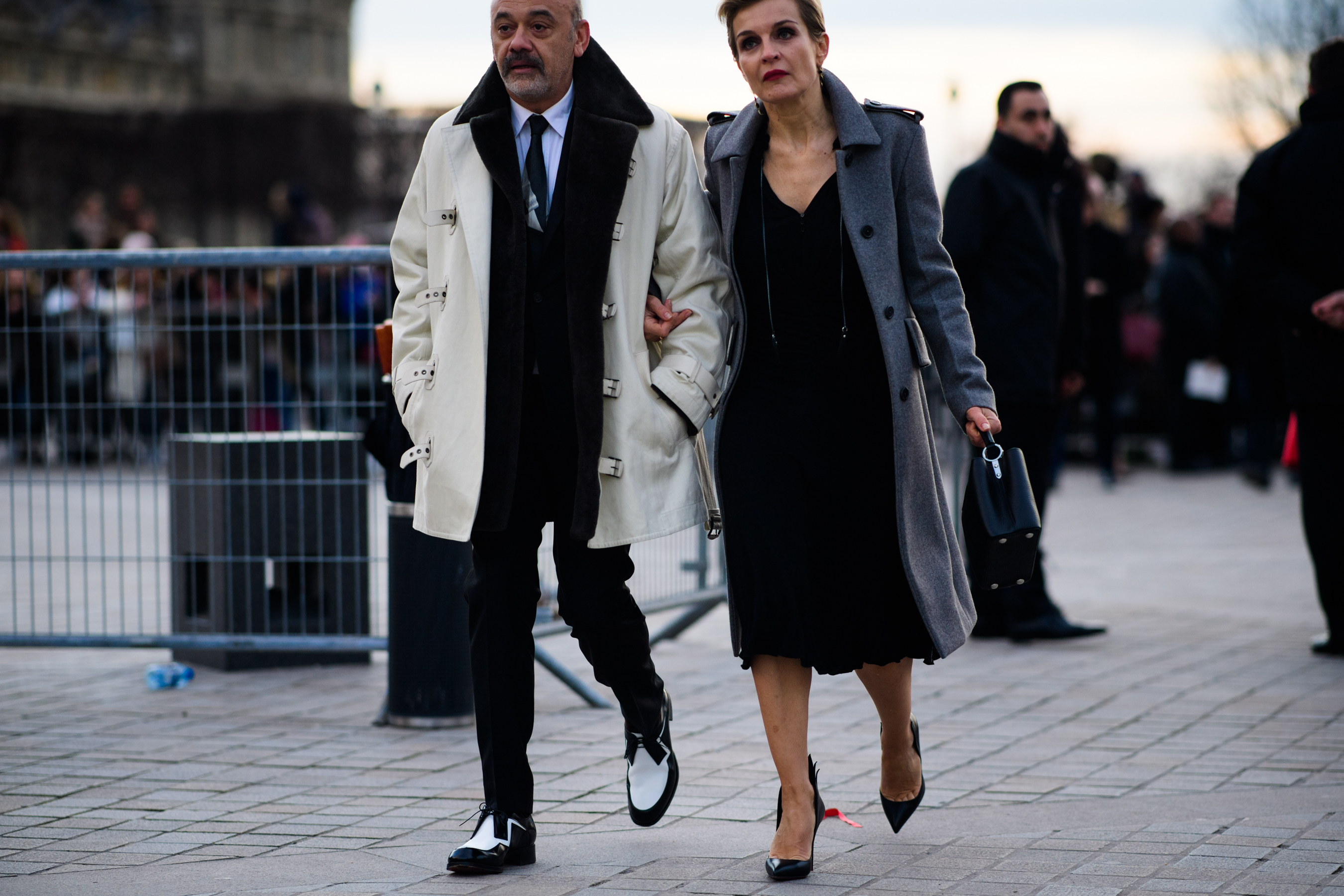 Christian Louboutin before the show