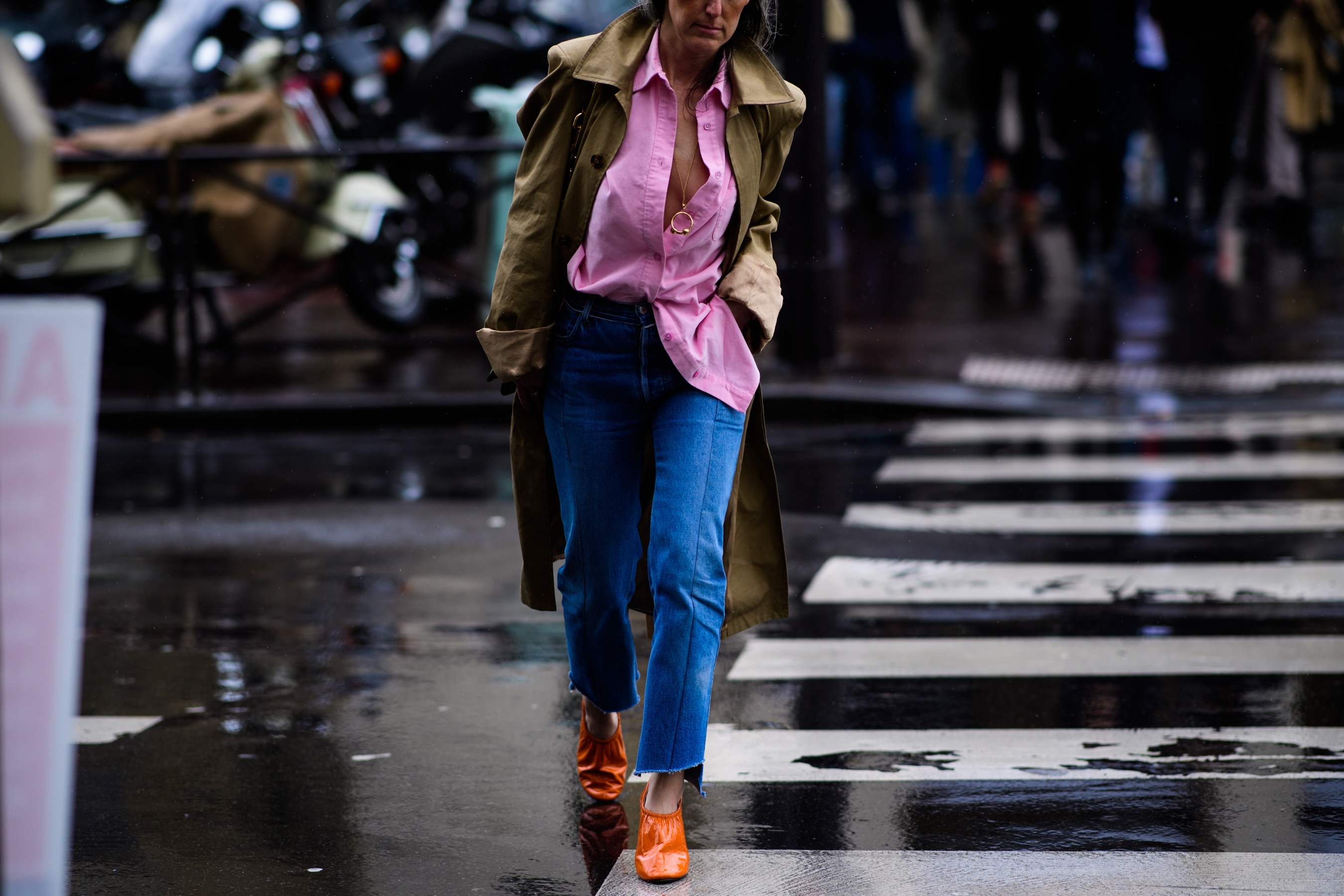 Ssense buyer wearing Vetements denim