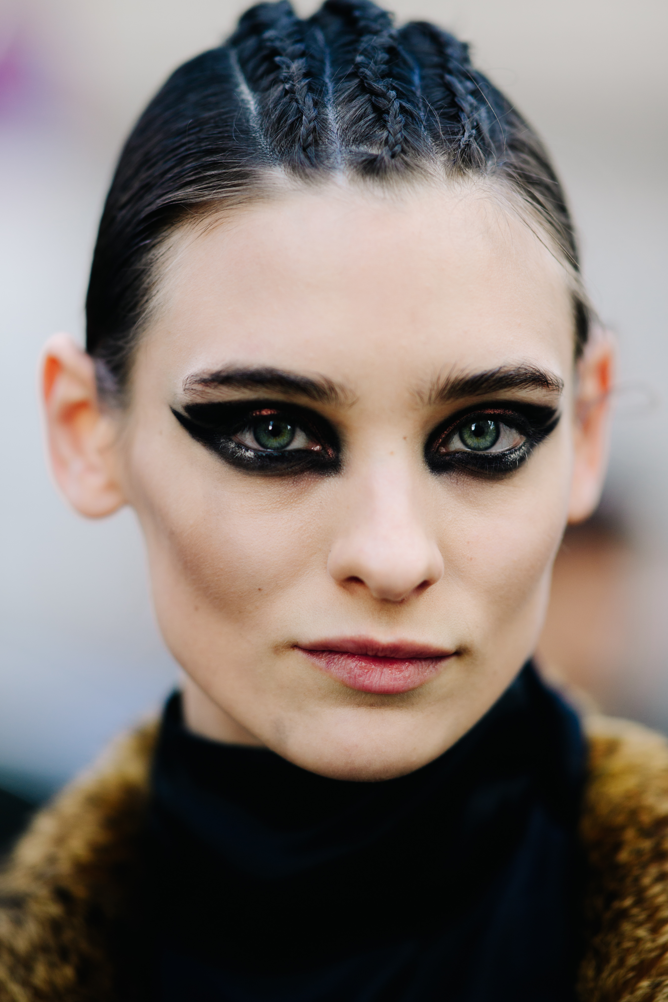 Portrait of a model with Balmain make up