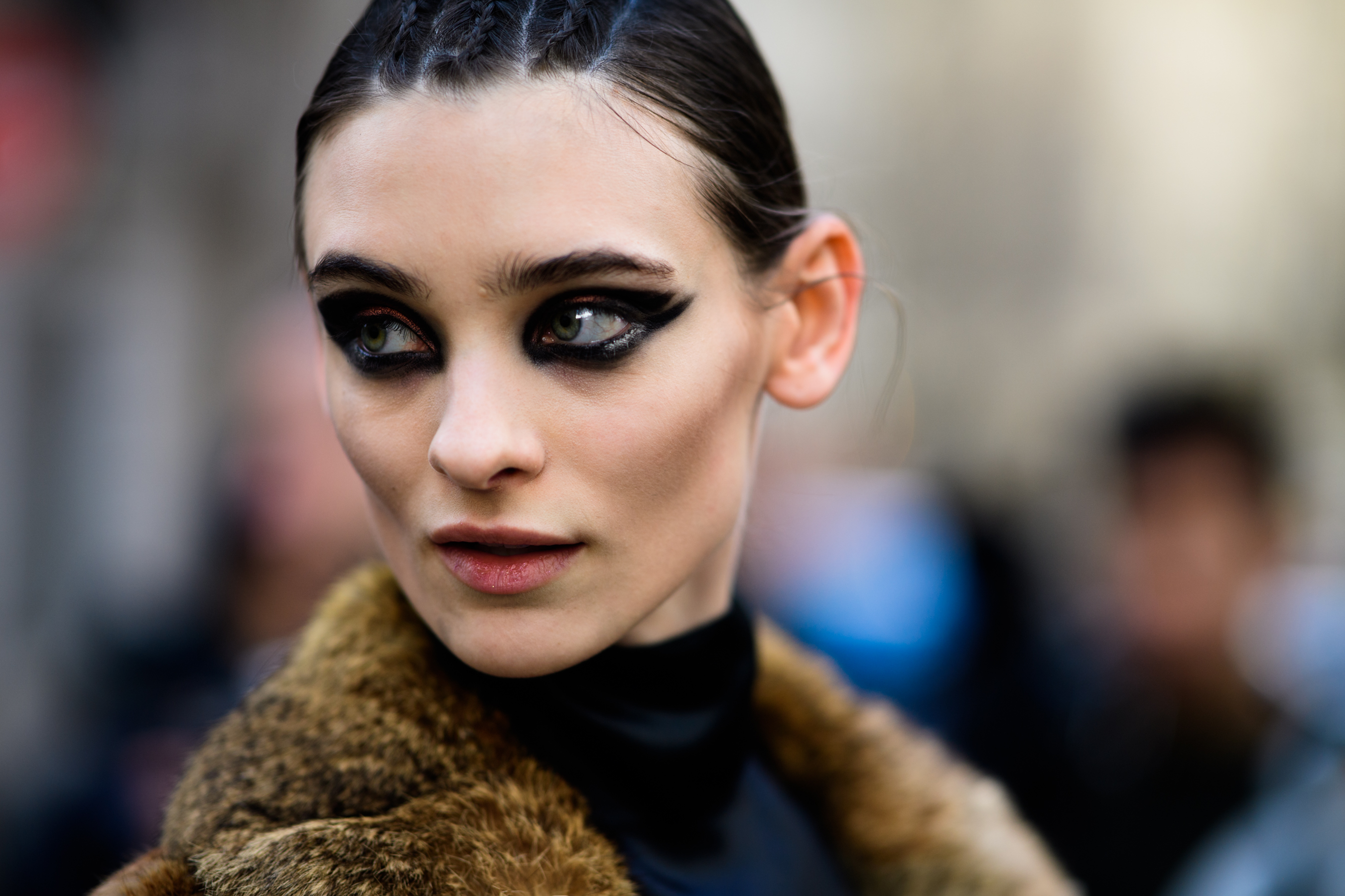Model wearing Balmain make up