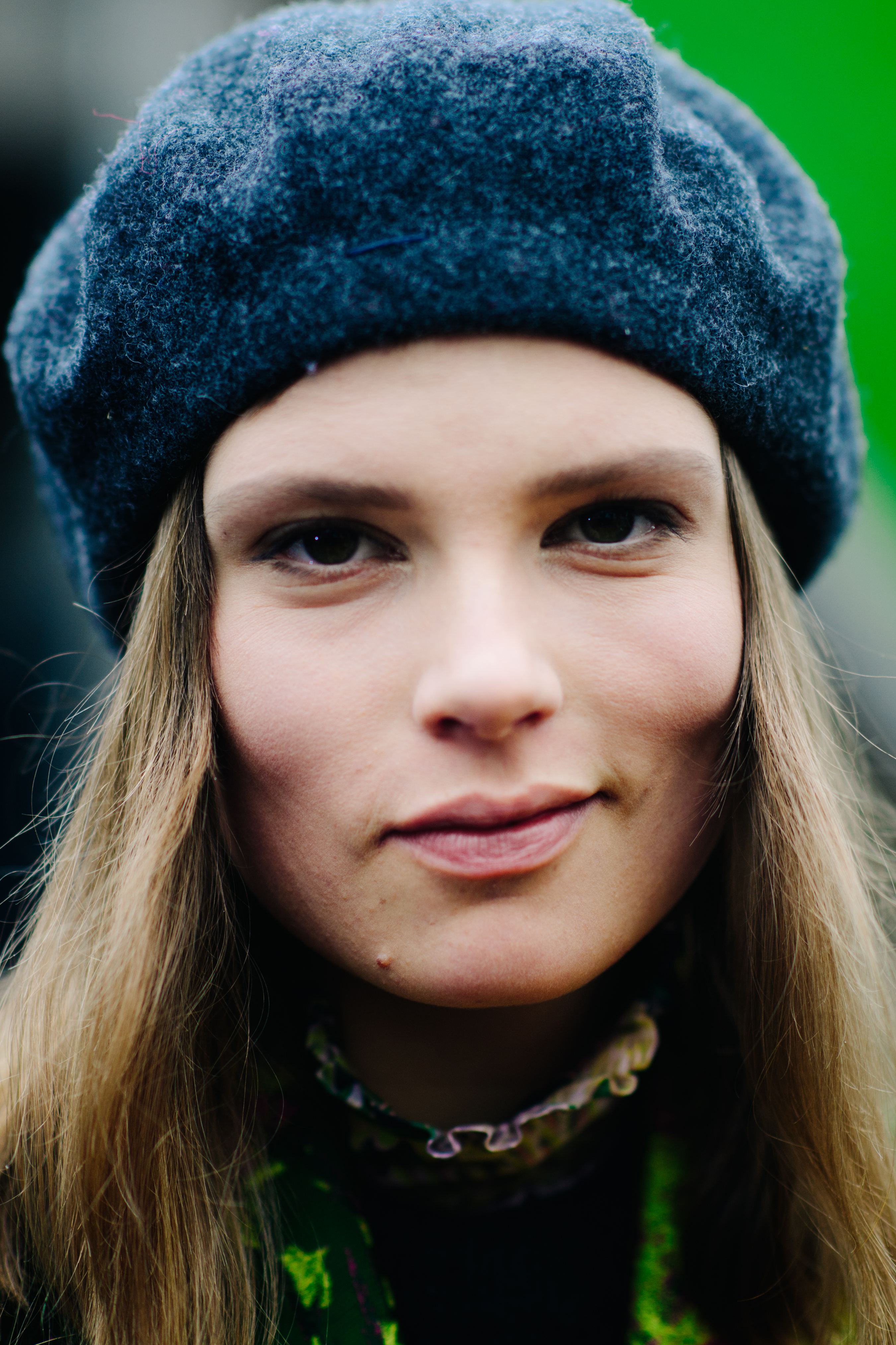 Portrait of a Danish model after the show