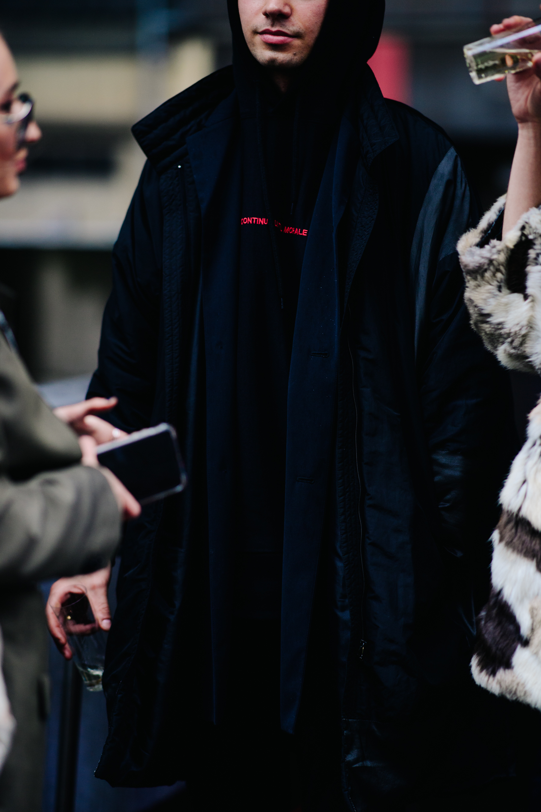 Slovak man wearing 032c hoodie