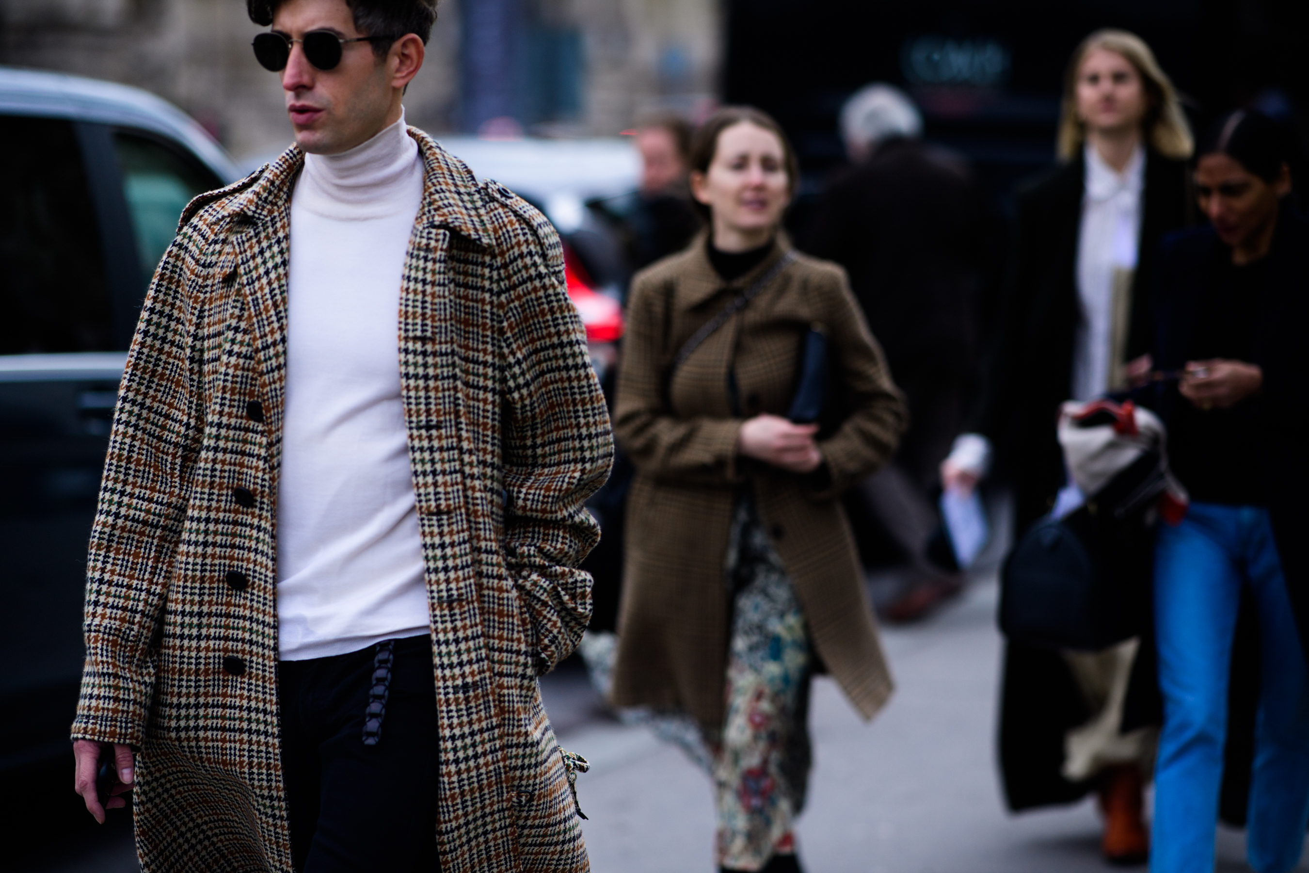 Man wearing coat and turtleneck