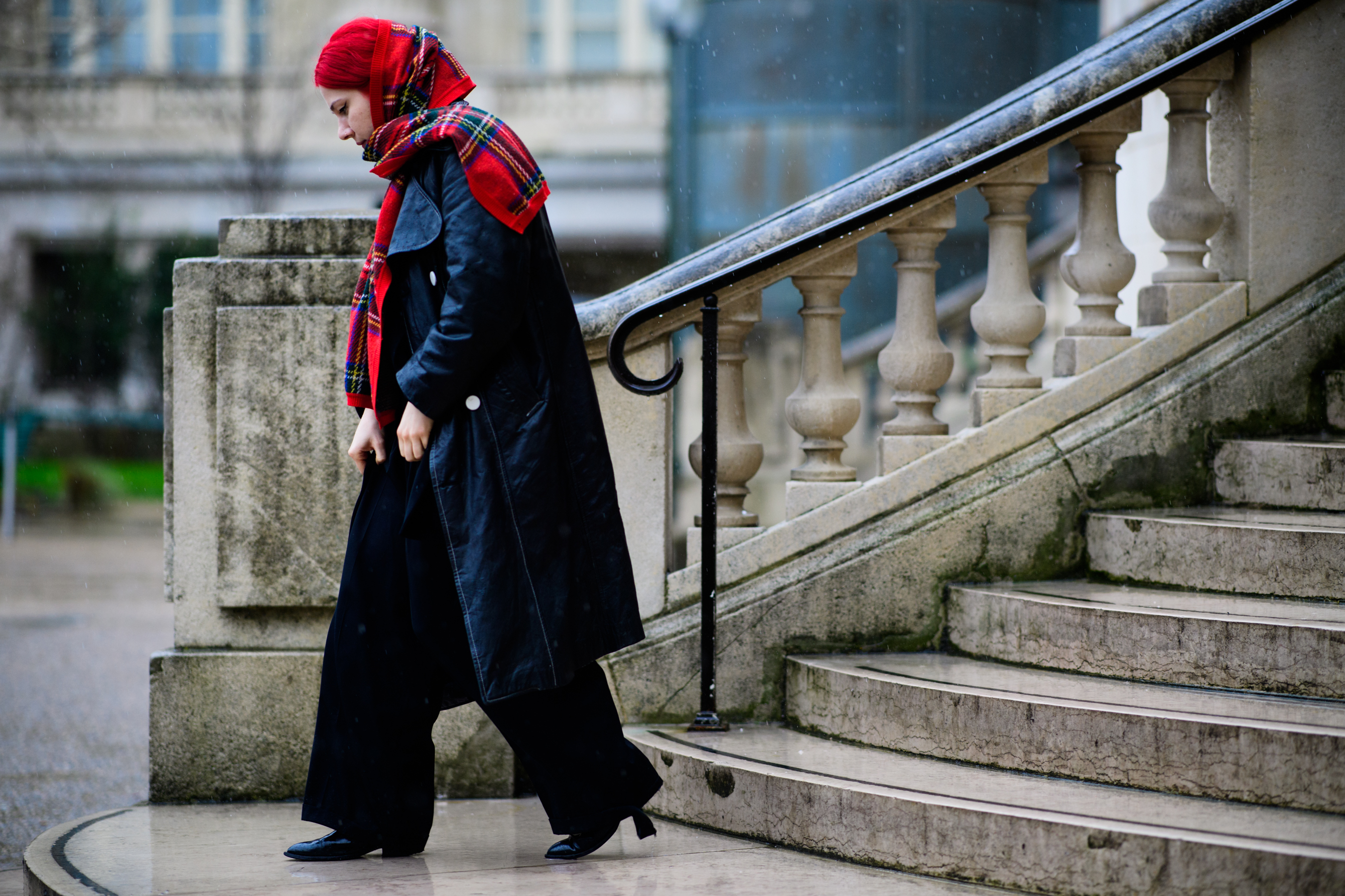 British stylist with red hair after Sacai