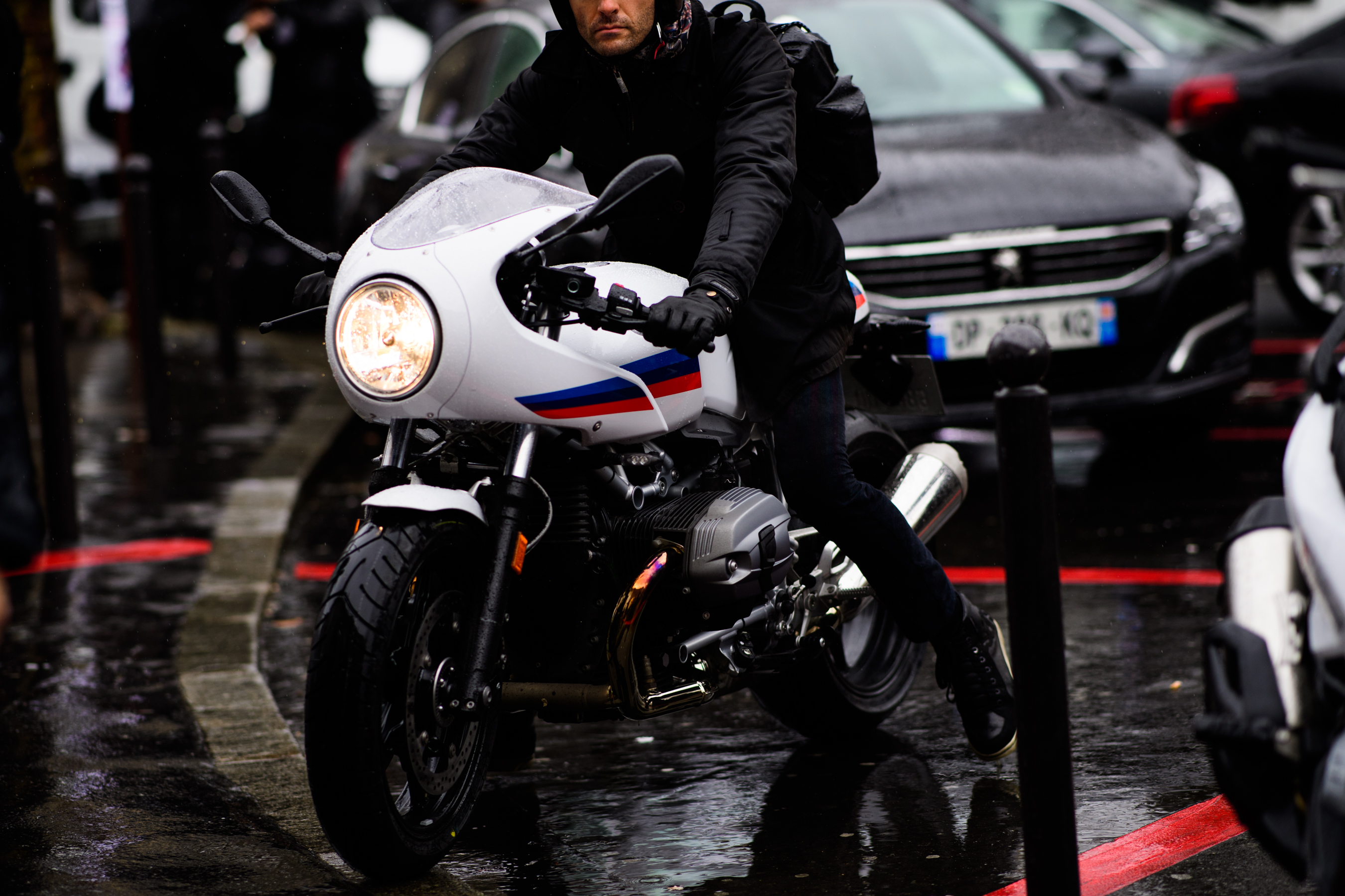 French photographer on a motorcycle