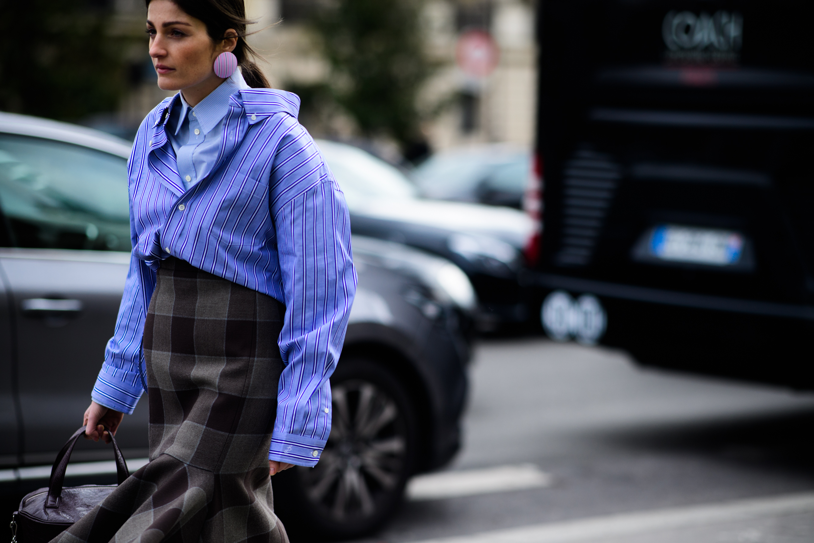Russian woman wearing Balenciaga