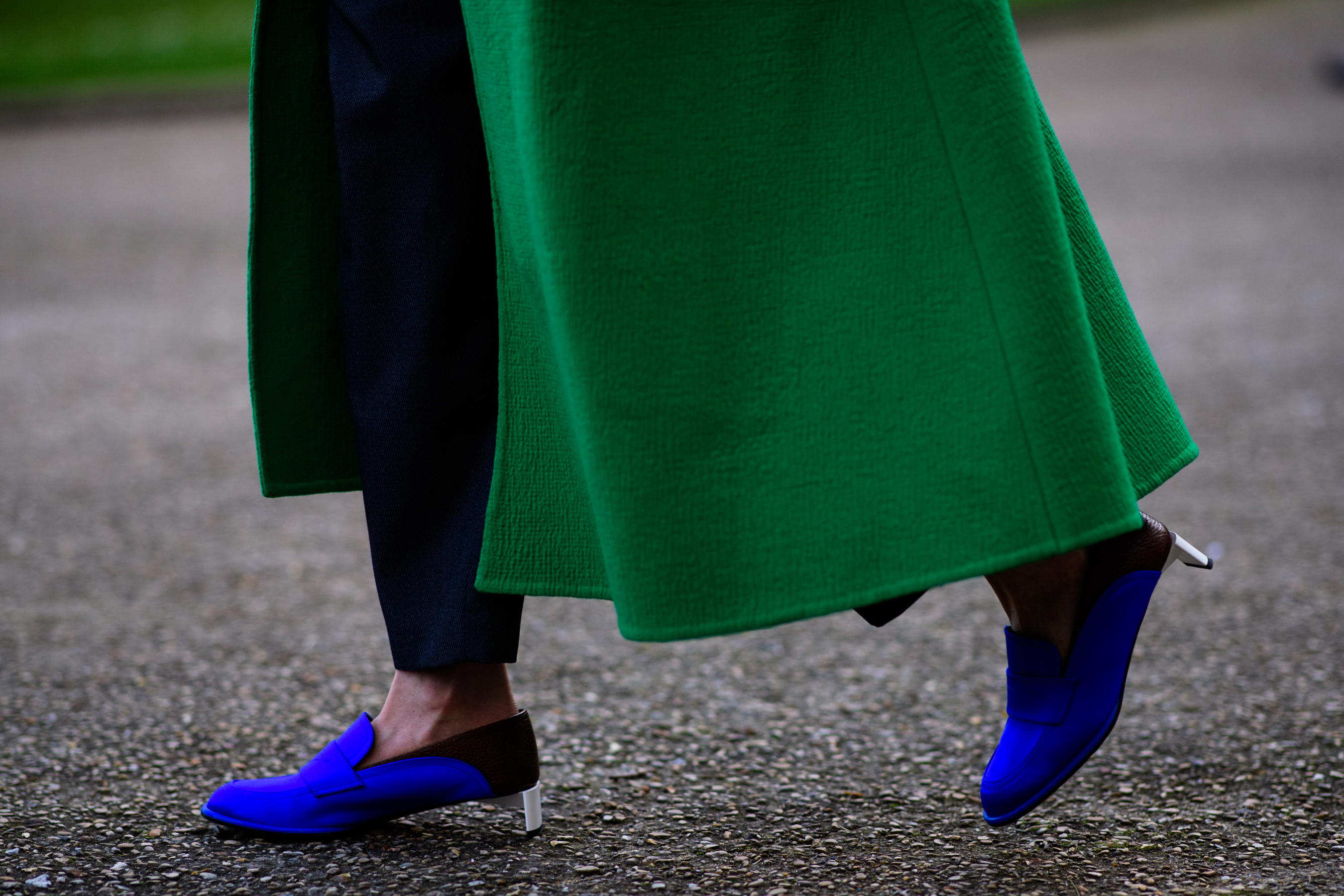 Russian woman waring Balenciaga shoes