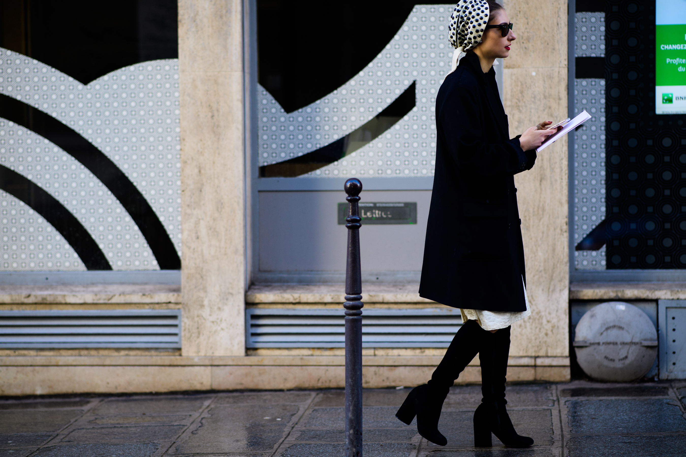 American illustrator wearing black