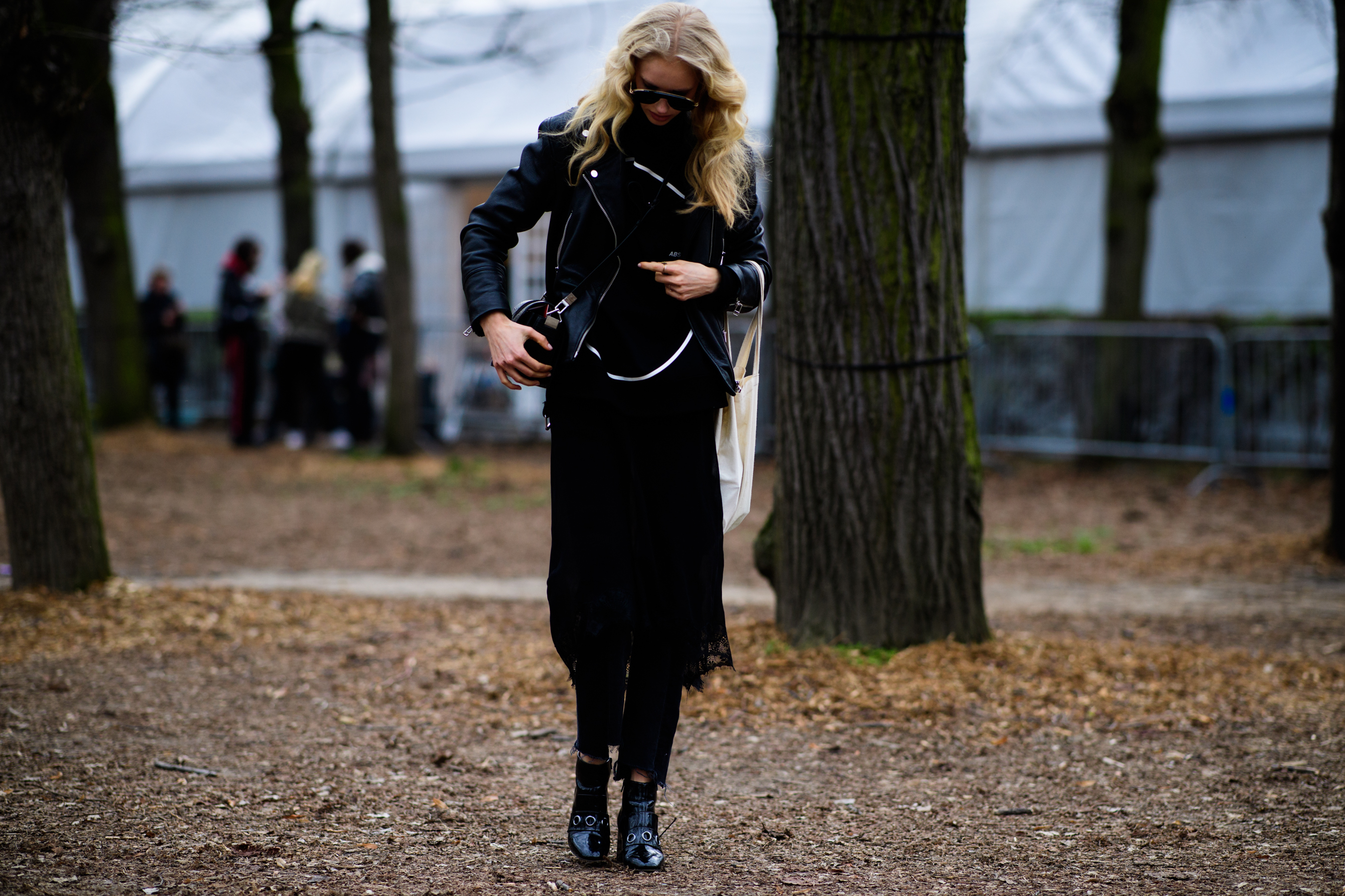 Model after Christian Dior show