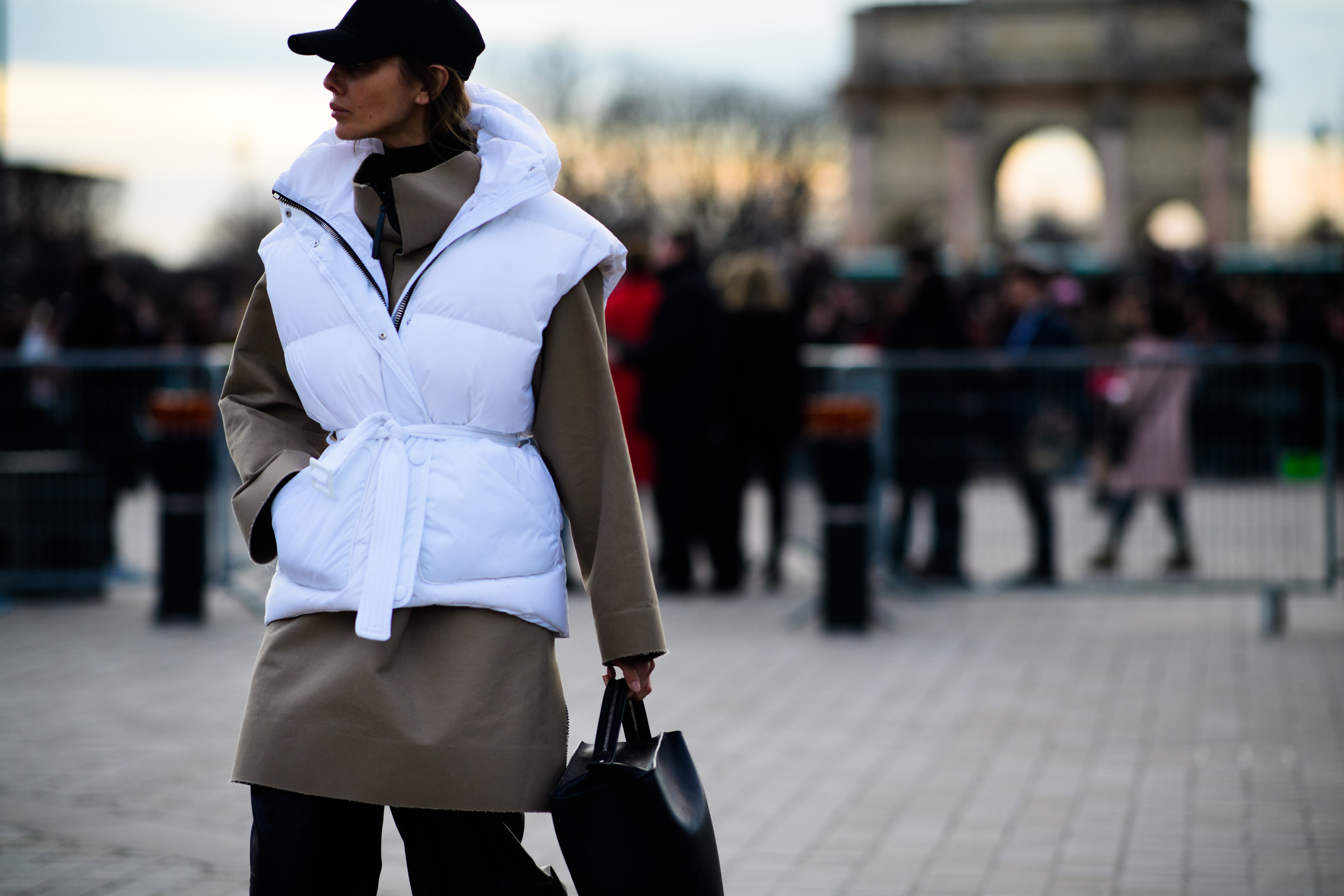 VOGUE Ukraine editor wearing white vest