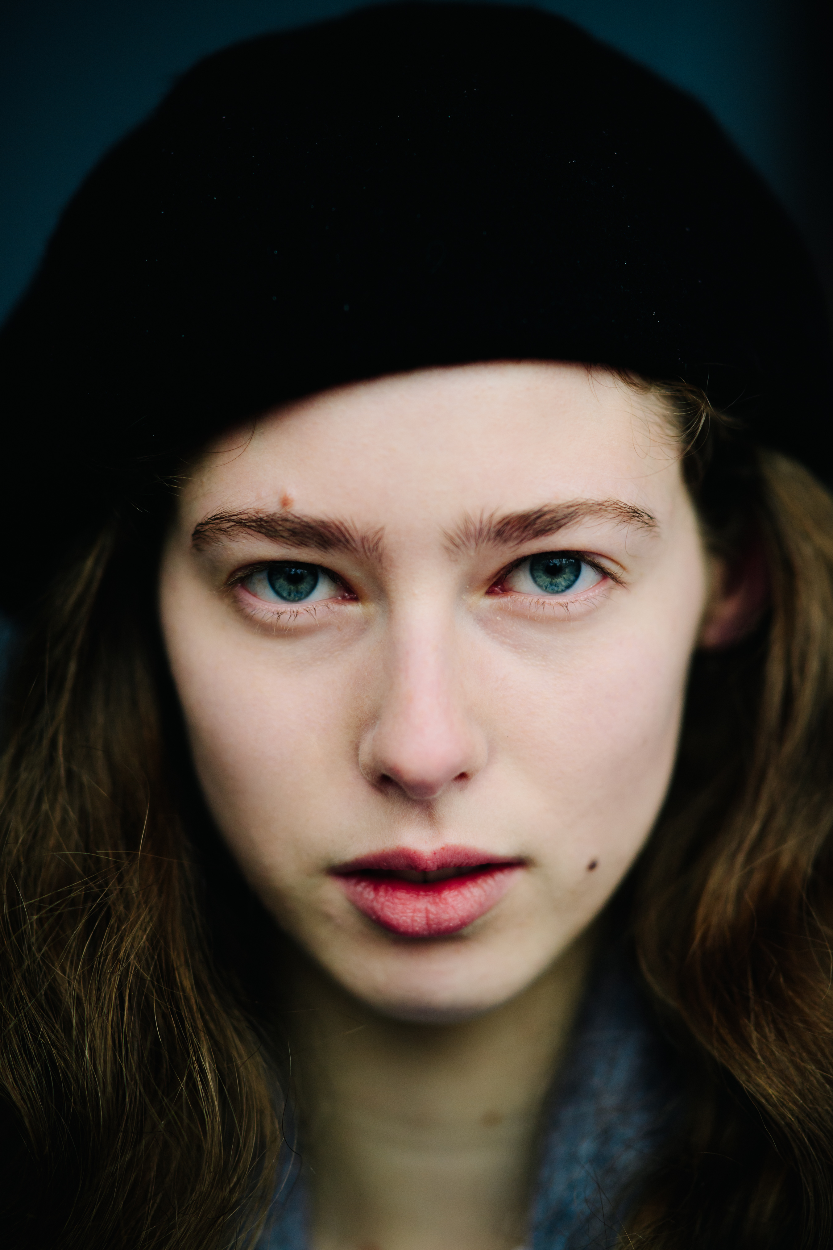 Portrait of a model after Balenciaga