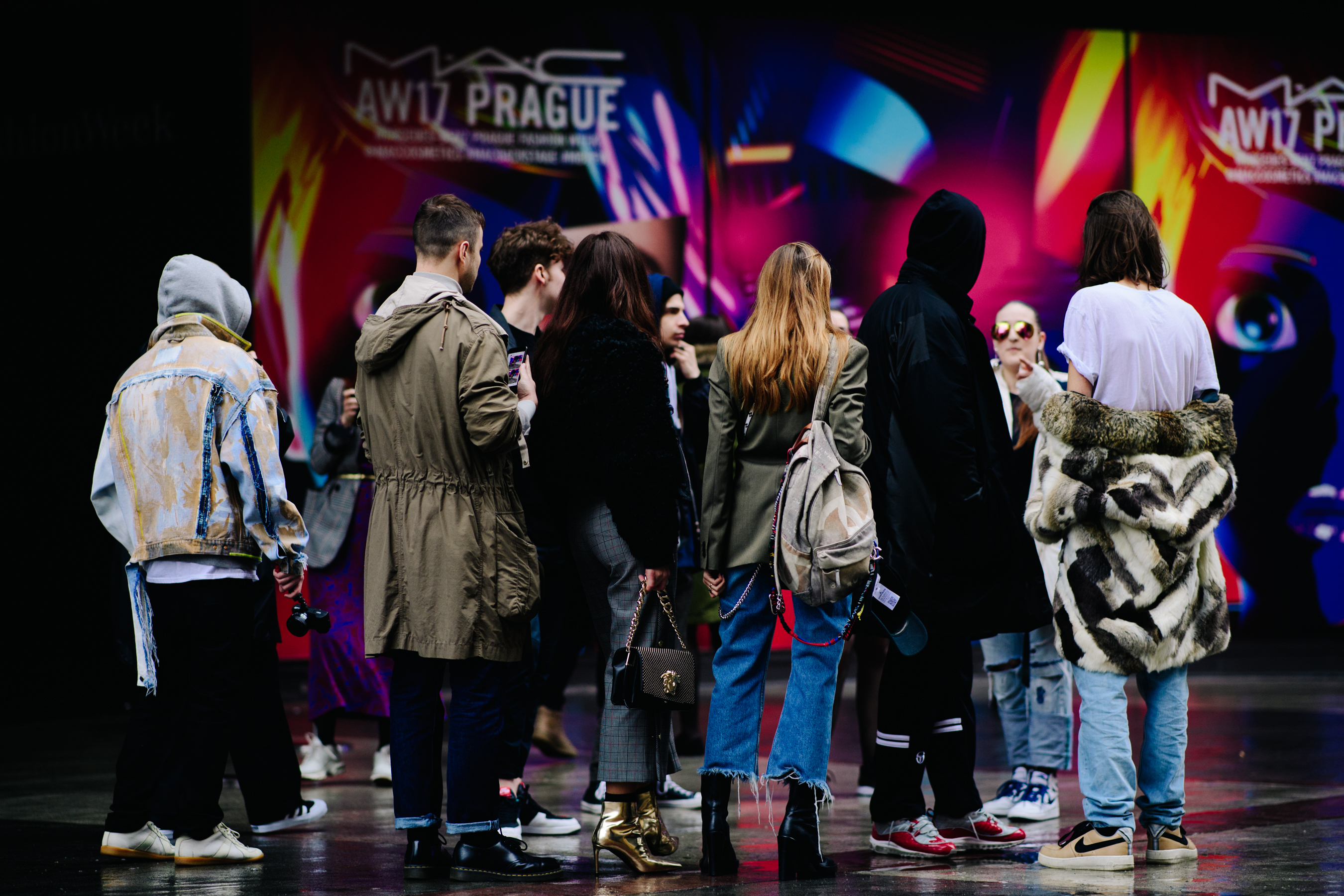 Group of people before a fashion show