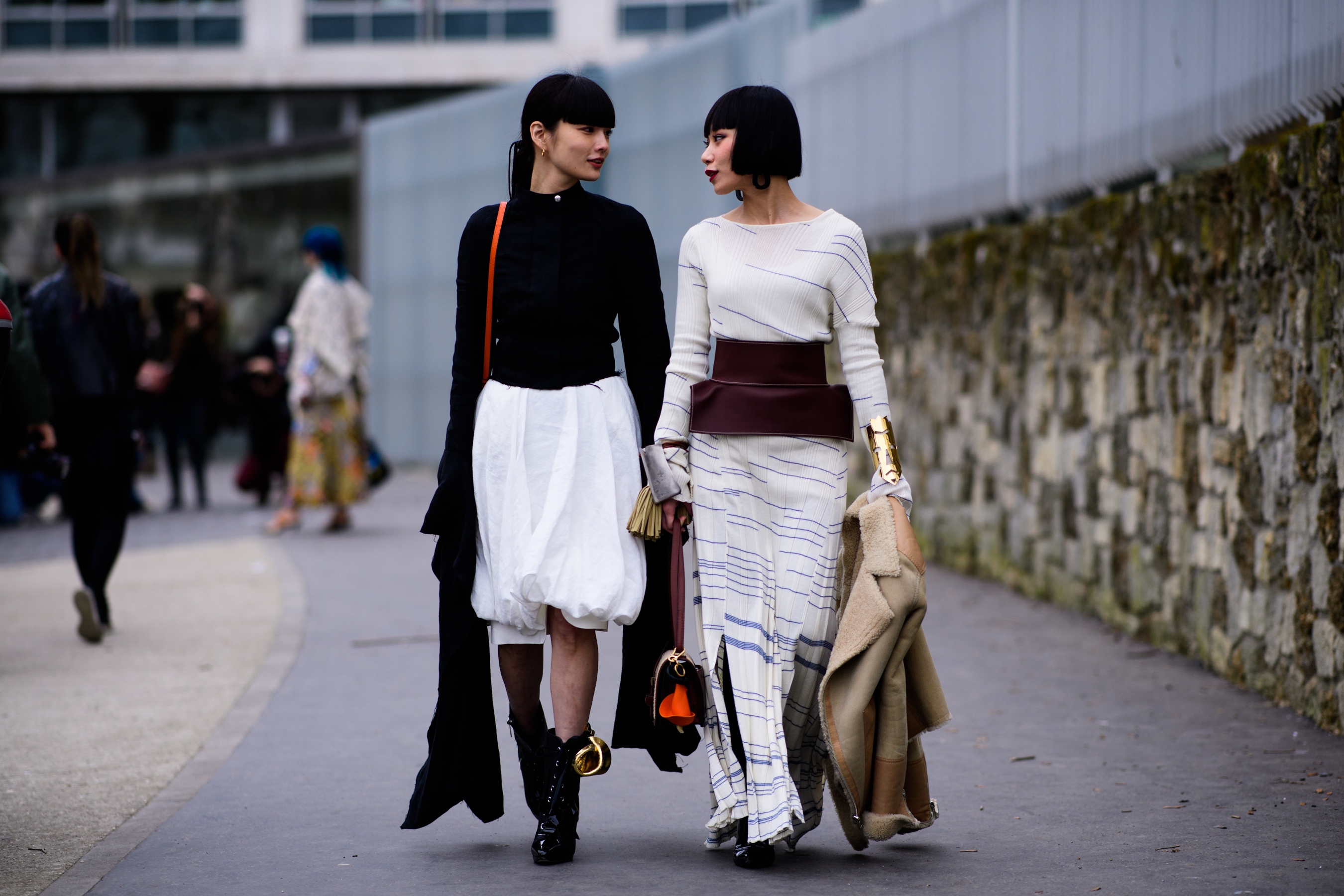 Two women after Loewe show