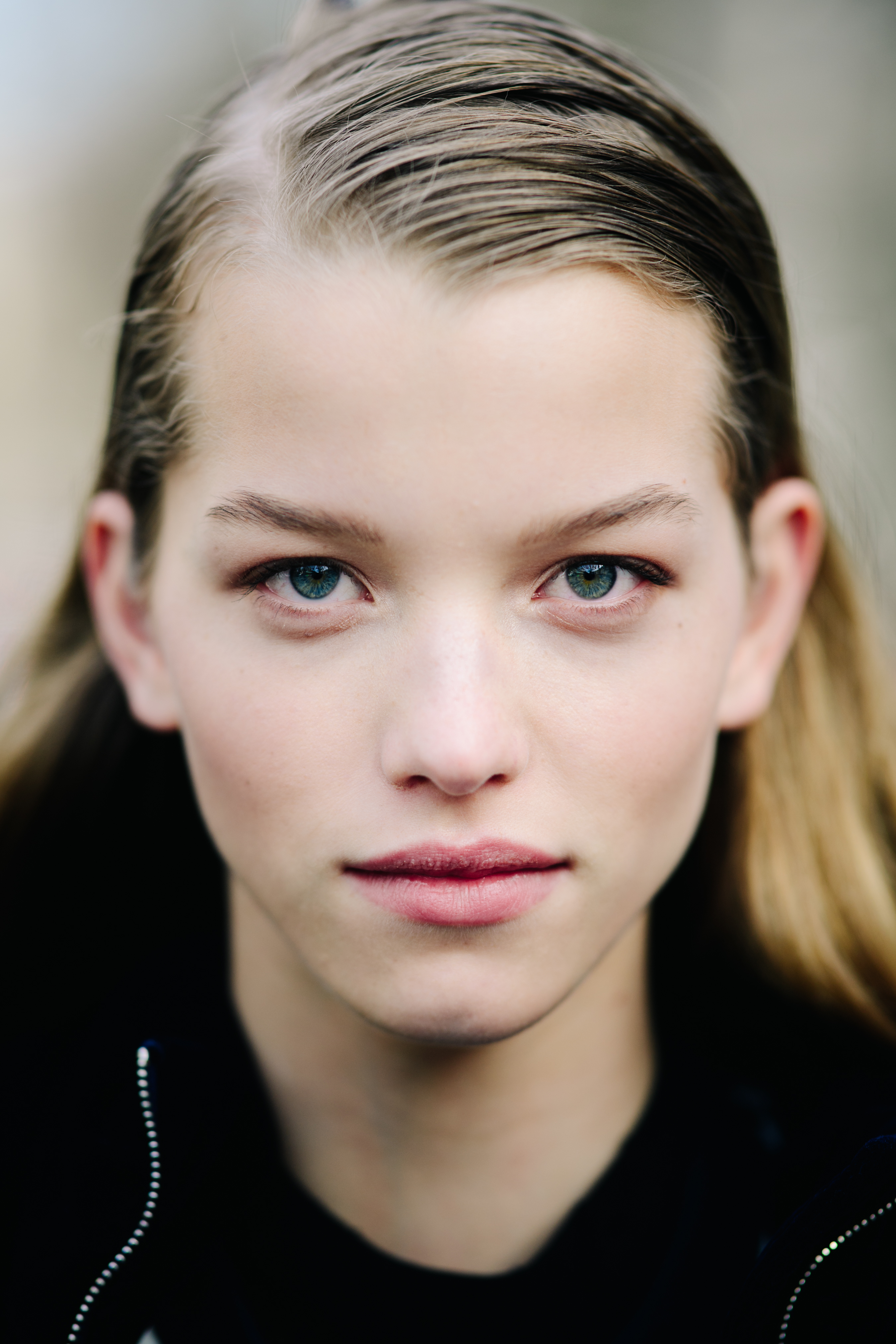 Portrait of a model after Balmain
