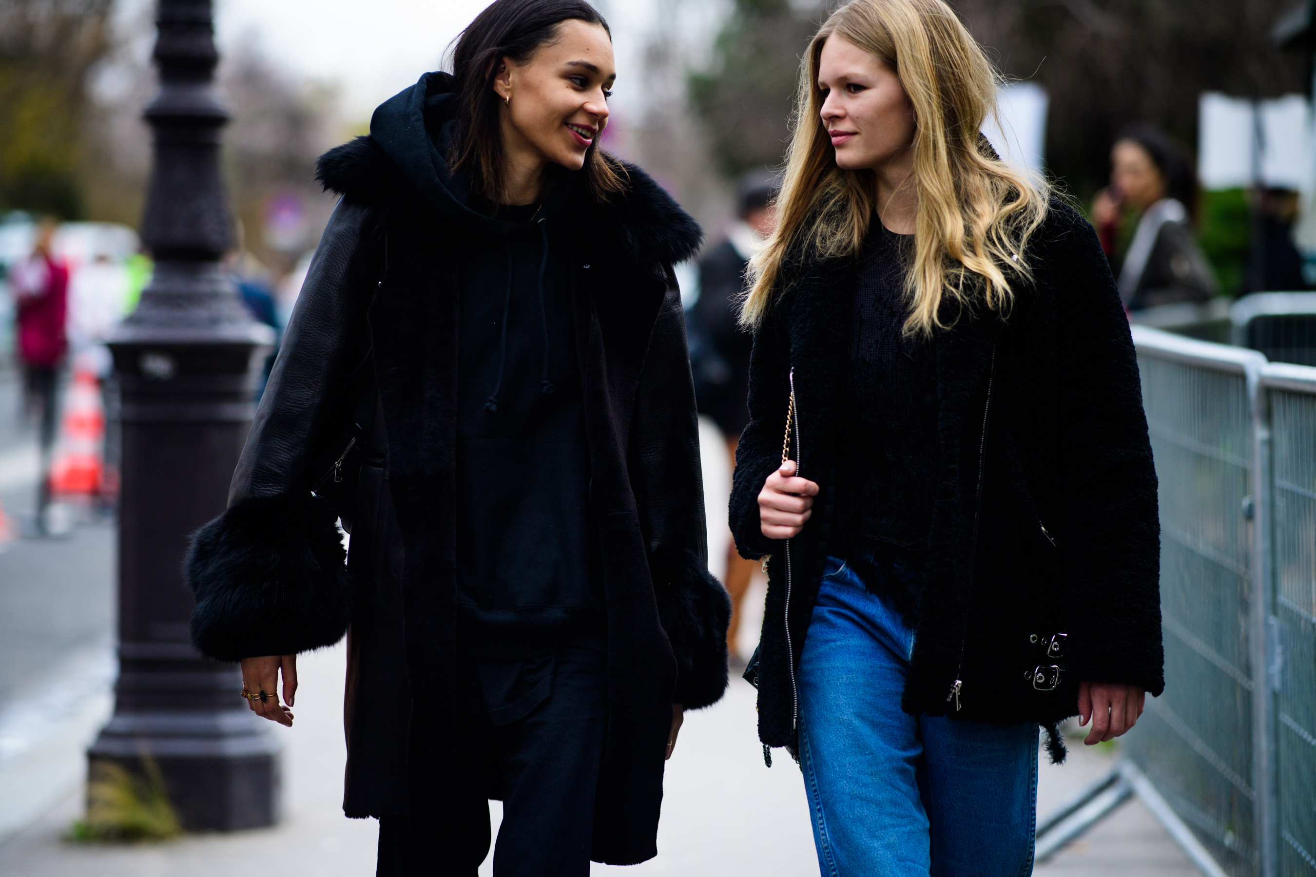 Two model wearing black after Chanel
