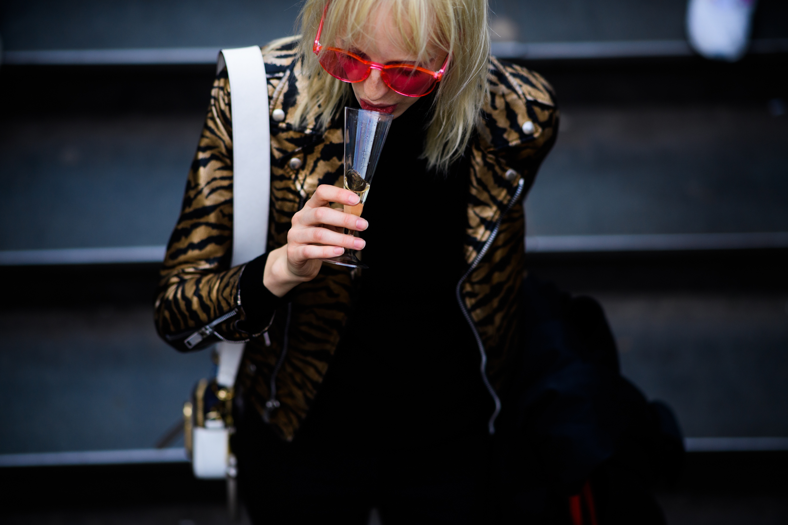 Model after Ann Demeulemeester show